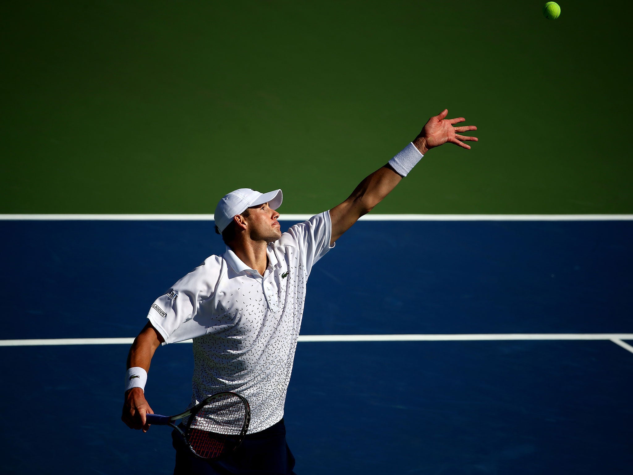 The world No 15 John Isner has a good strike rate with his second as well as first serves