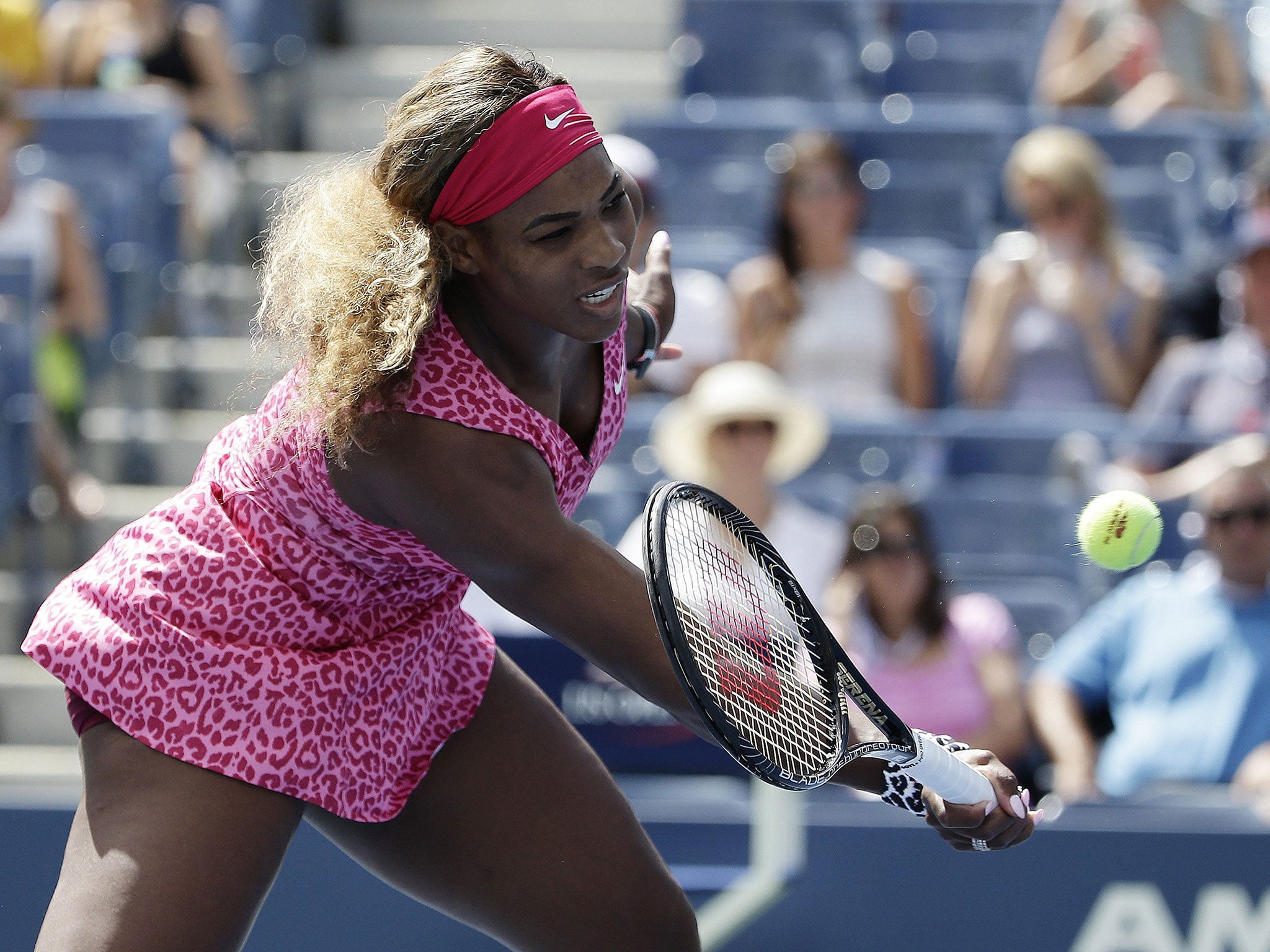 Serena Williams thrashed fellow American Vania King 6-1, 6-0 yesterday