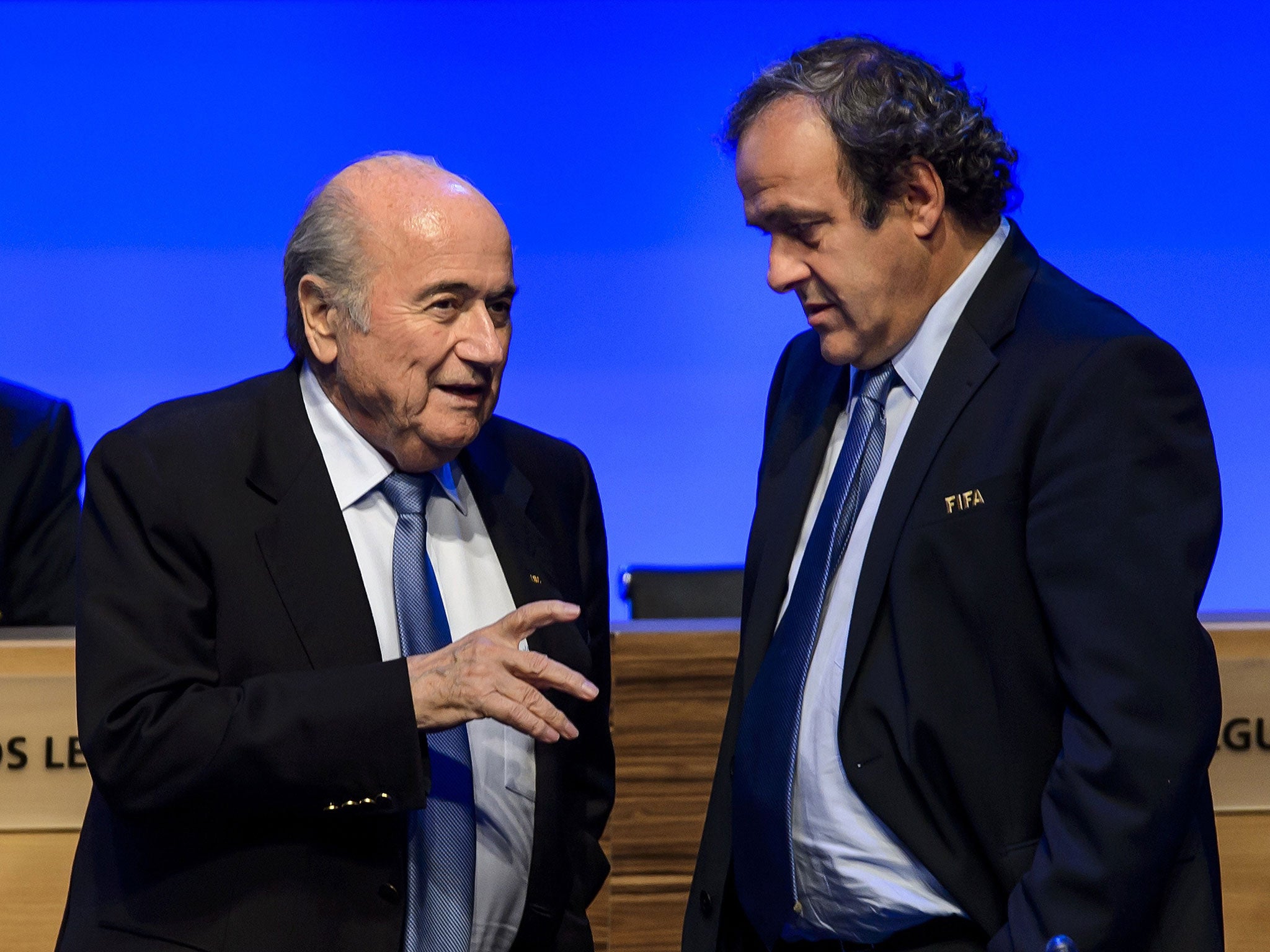 Michel Platini has ruled out opposing Sepp Blatter for Fifa’s top job