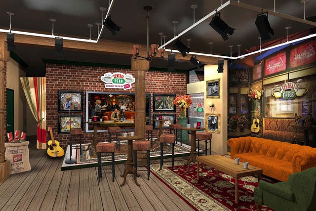 To mark the anniversary of the phenomenally successful sitcom, fans can visit a replica of Friends hangout Central Perk in Manhattan, order a free drink and kick back on the same orange sofa used on the set