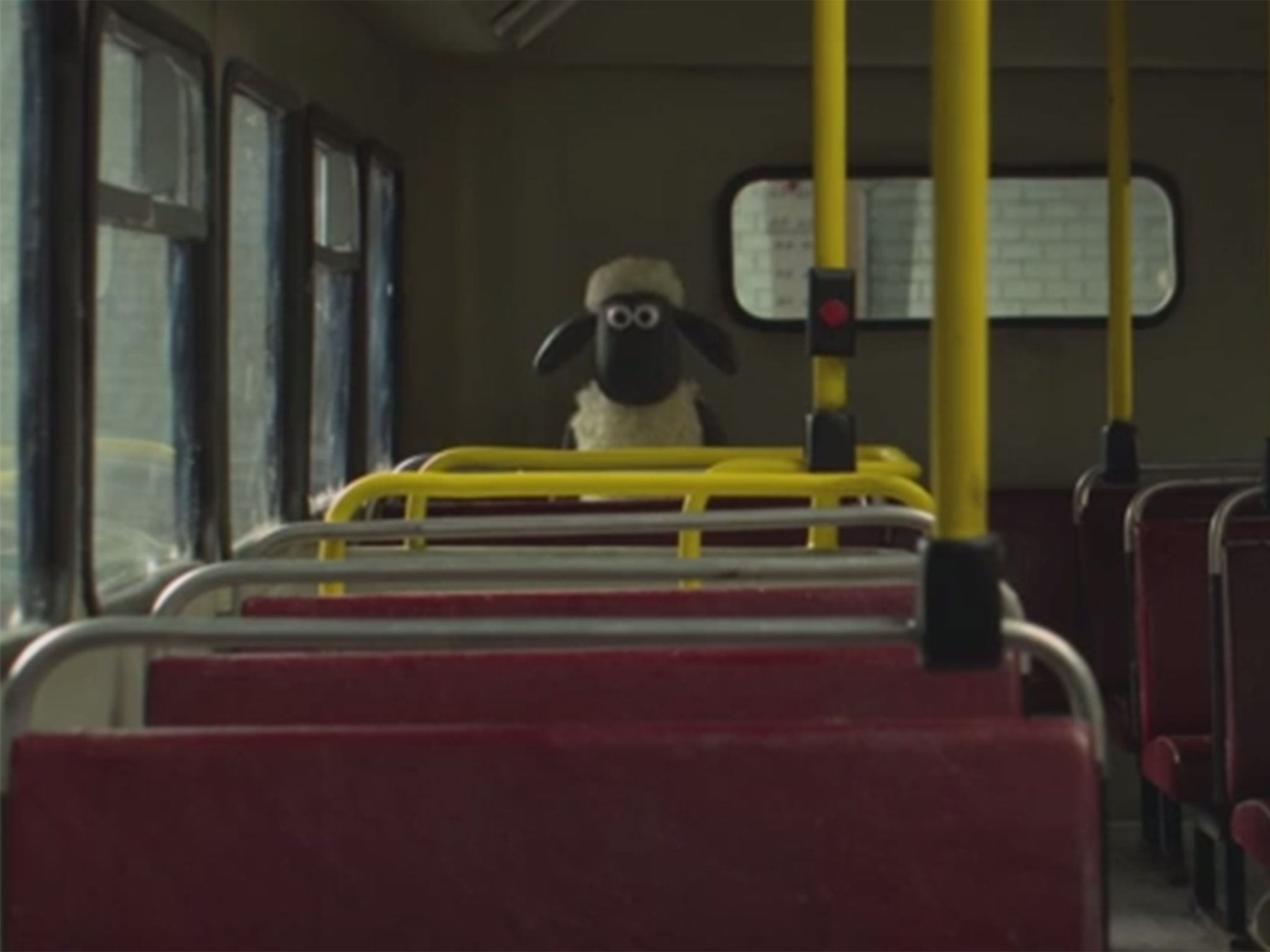Shaun the Sheep boards a bus to the "Big City"