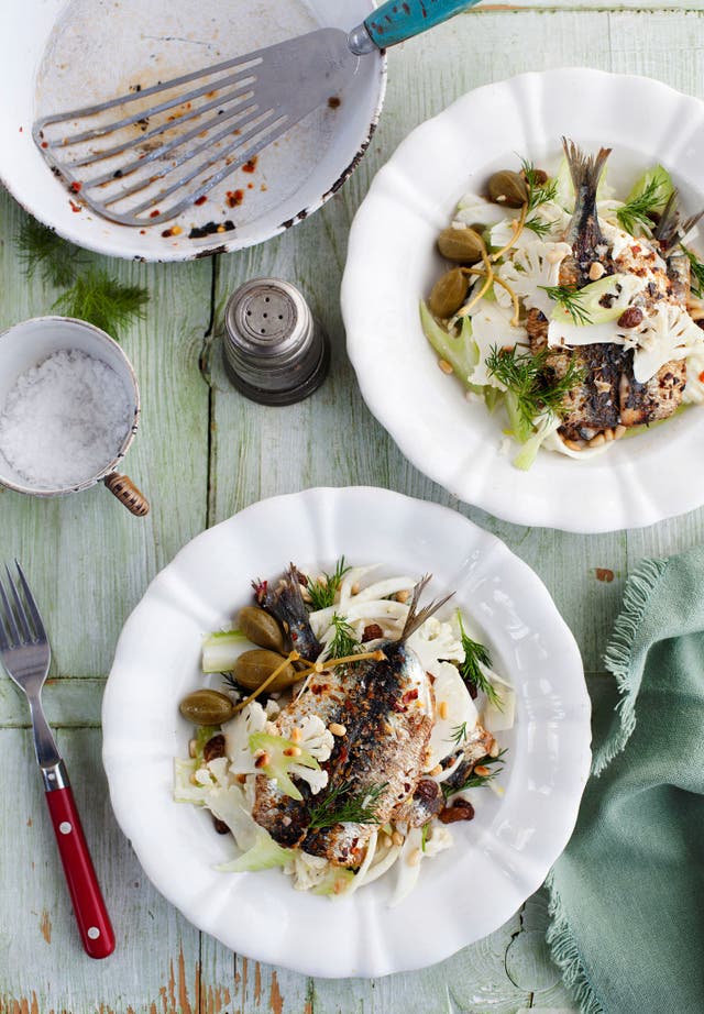 Bill recreates the Sicilian way of life with a sardine, cauliflower and fennel salad