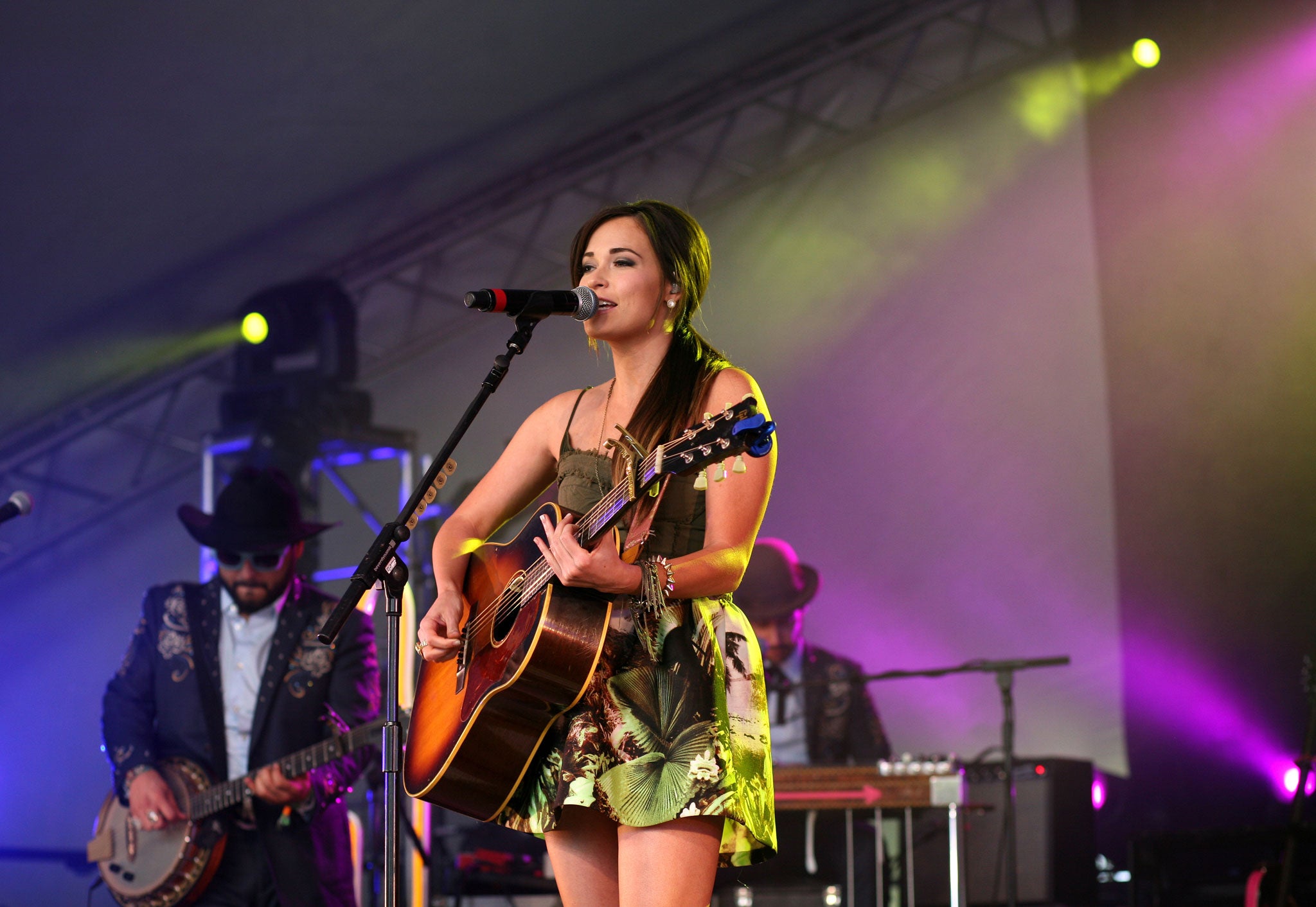 The 'three chords and the truth gal' performing at the Cornbury Music Festival, Oxford, earlier this summer