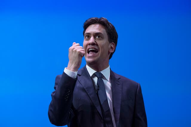 Ed Miliband, the Leader of the Labour Party, delivers a speech at the 'Policy Network Conference' held in the Science Museum on July 3, 2014 