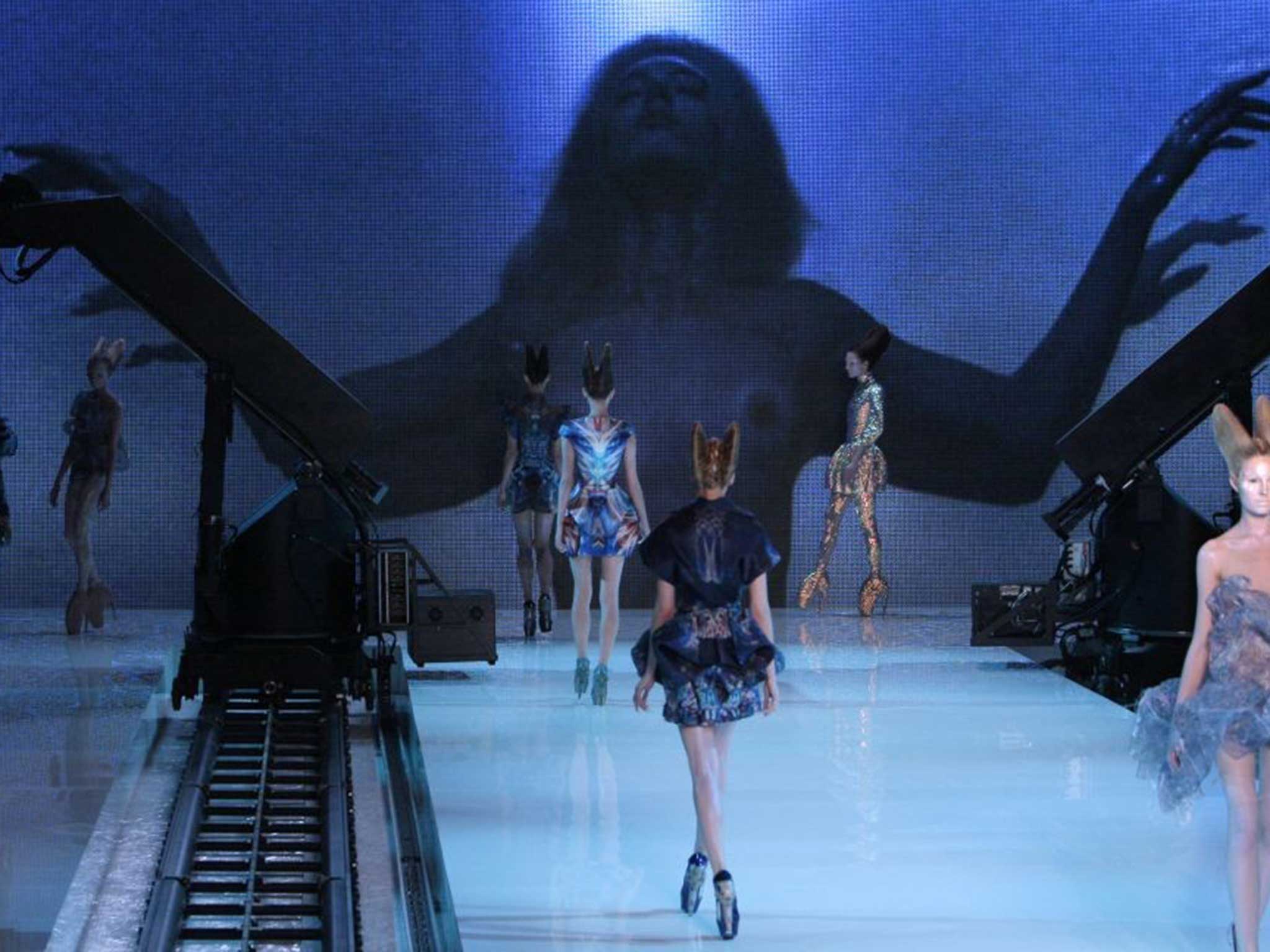 Brave step: A live collection from Alexander McQueen whose internet show crashed because of high demand