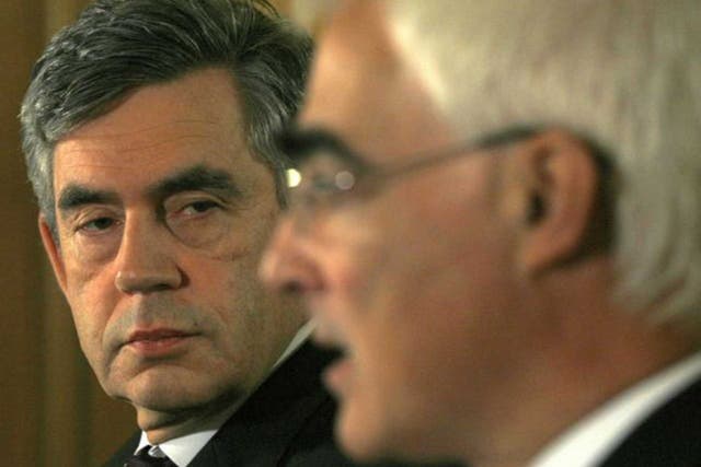 Gordon Brown and Alistair Darling's bank bailout was worth £955bn at its peak
