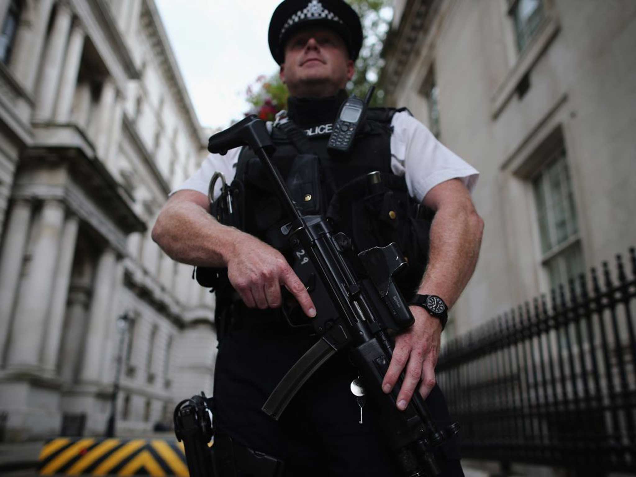 Power talks: Police guard Downing Street