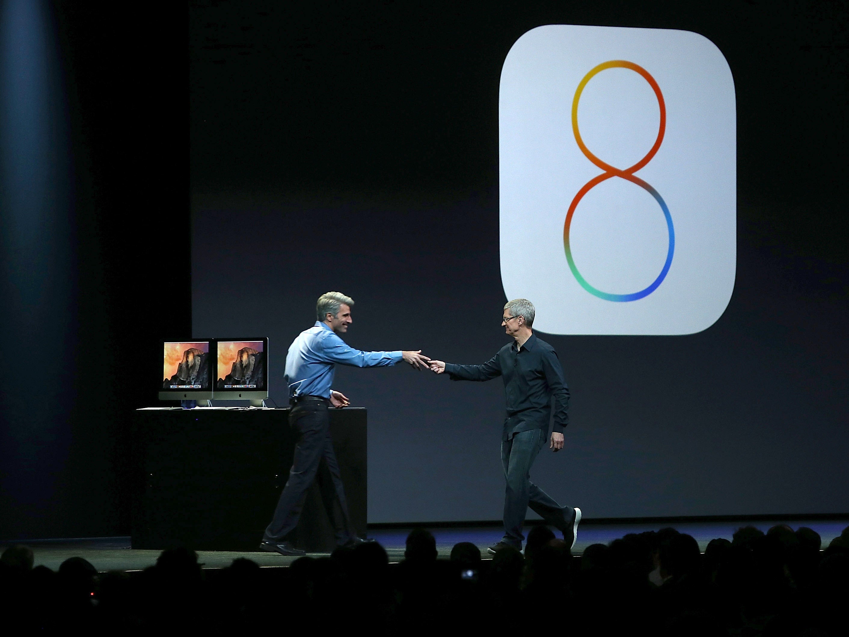 Apple previewed the new iOS 8 operating system at an event in June, and is expected to unveil its new phones on September 9. Source: Getty Images