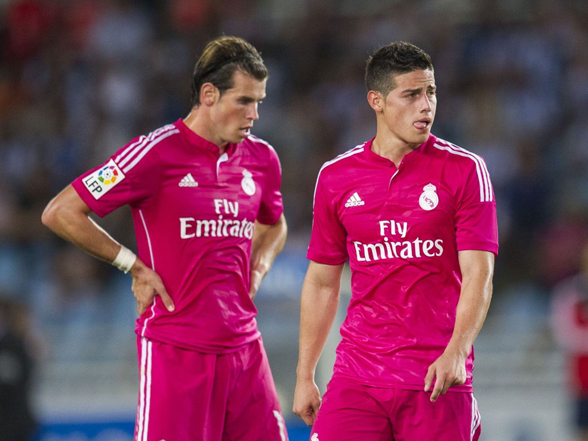 Gareth Bale, left, scored Madrid's second with a superb turn and finish