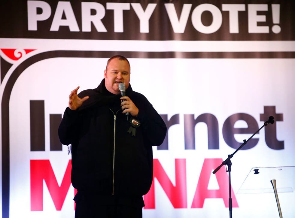 Kim Dotcom speaking in Auckland earlier this year