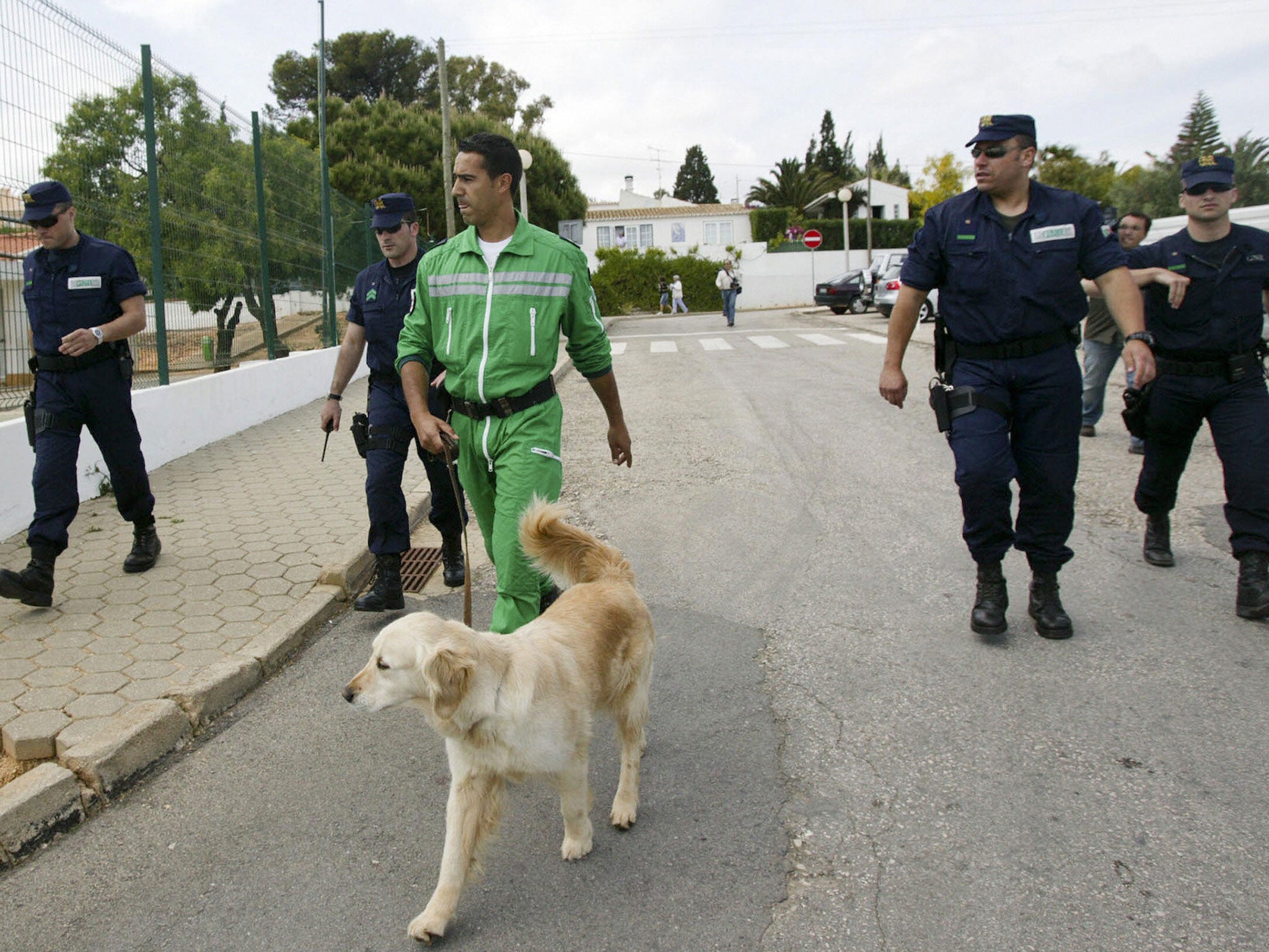 Dozens of Portuguese police carried out the initial search for Madelaine McCann in Praia de Luz when she disappeared in 2007