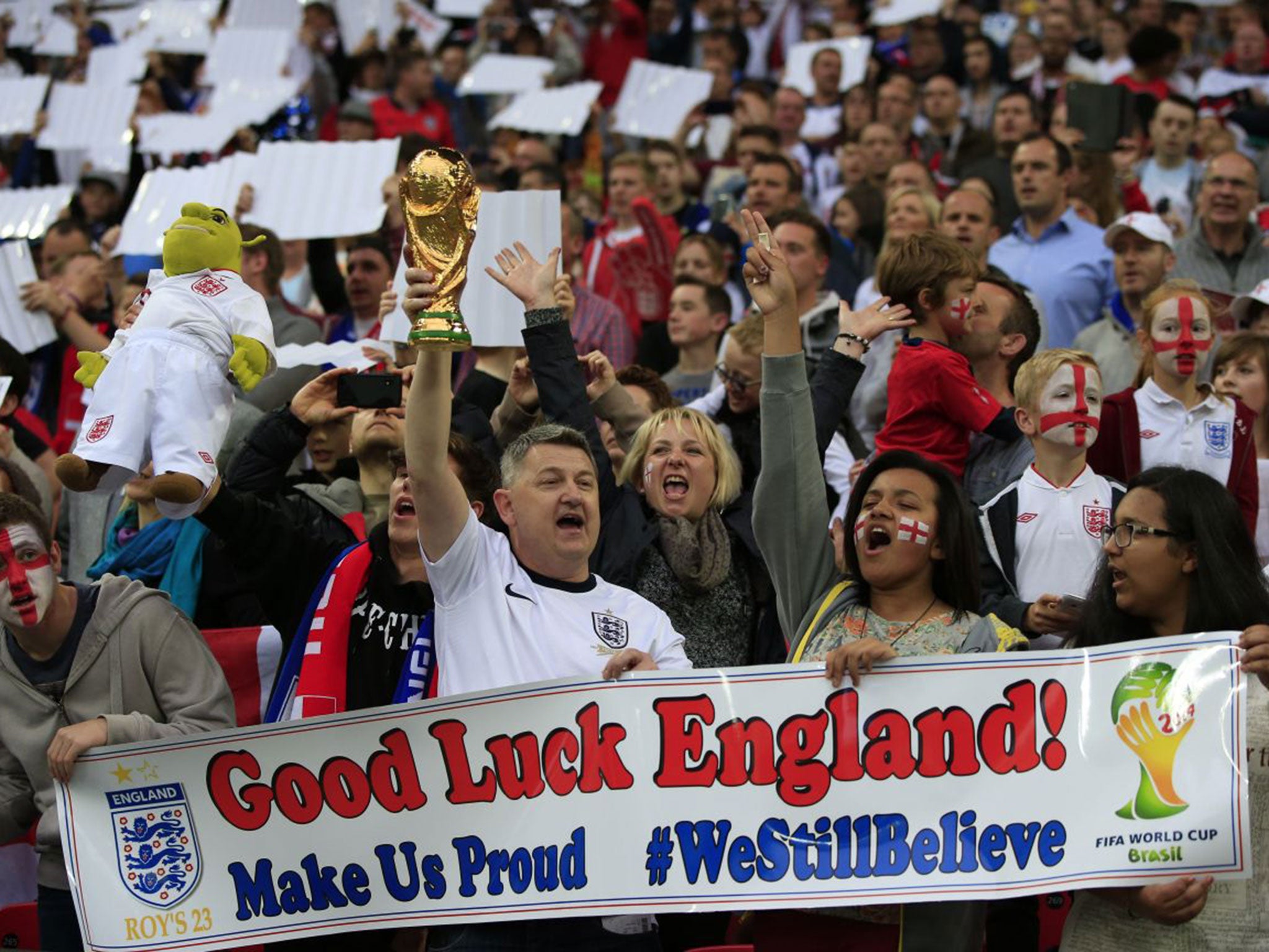 Almost 84,000 fans saw England play a friendly against Peru at Wembley in May