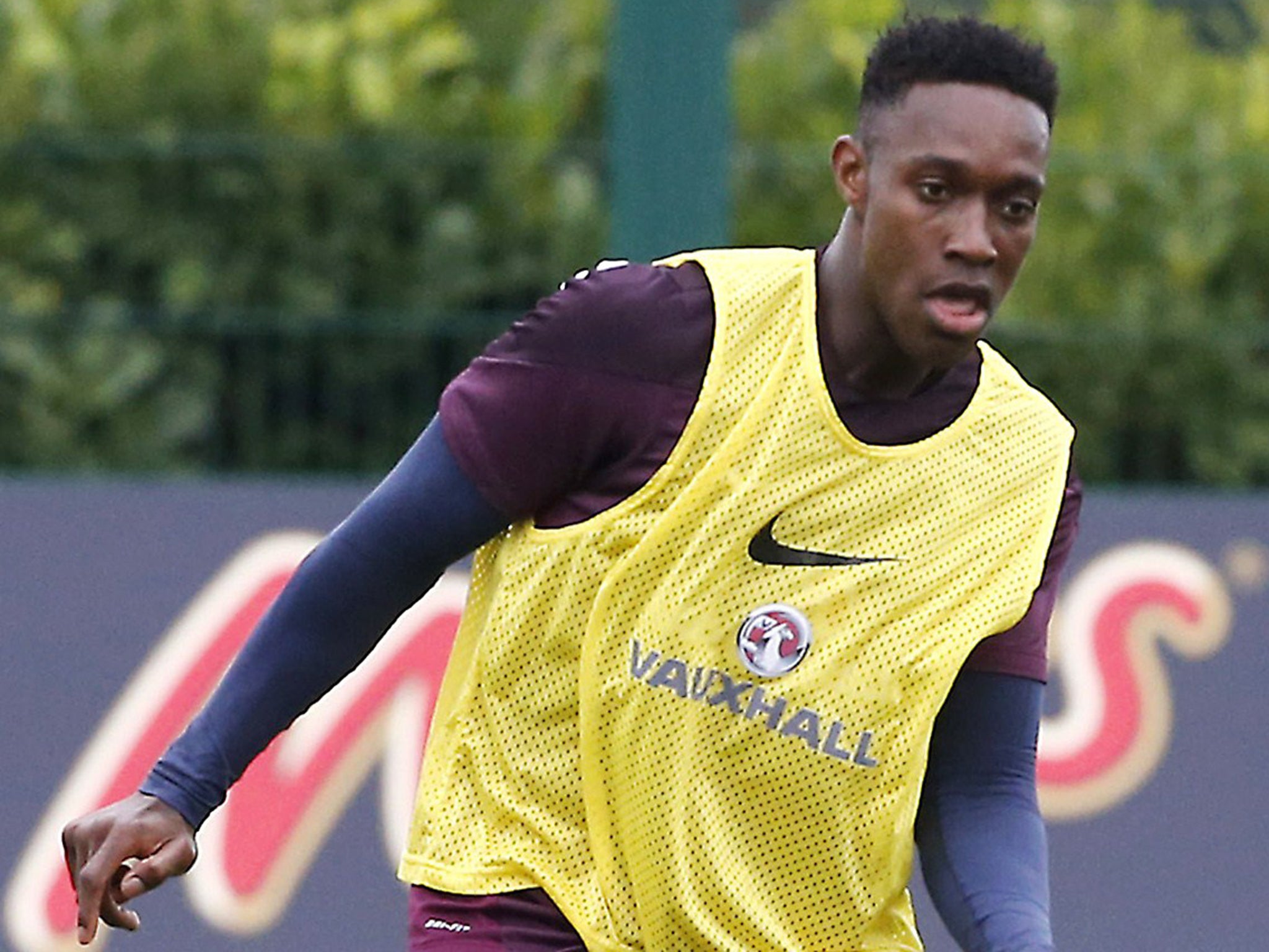 Danny Welbeck in training with England