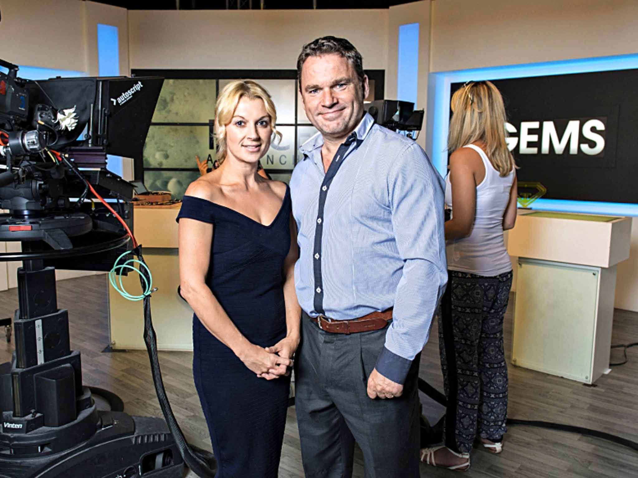 Precious moments: husband-and-wife team Sarah and Steve Bennett in 'Gems TV'