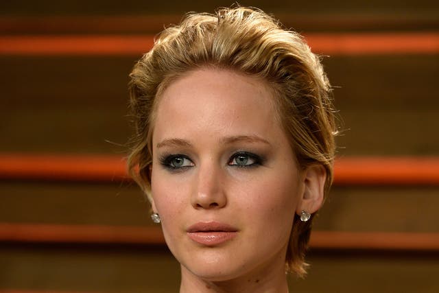 Actress Jennifer Lawrence attends the 2014 Vanity Fair Oscar Party hosted by Graydon Carter in West Hollywood, California. 