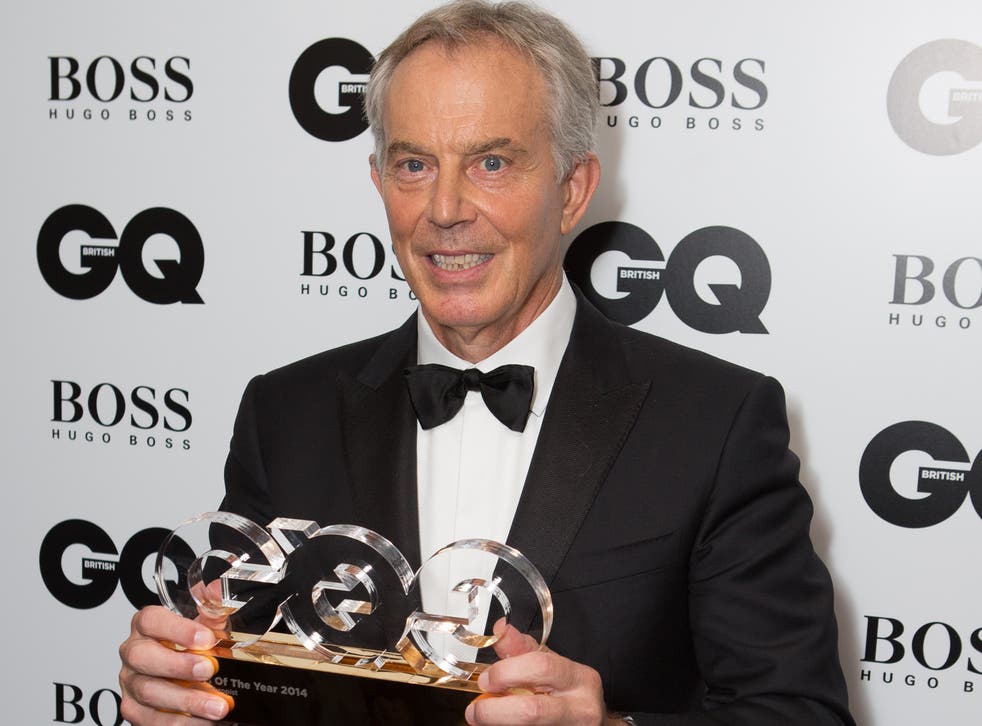 Tony Blair received a GQ award for 'Philanthropist of the Year' last month