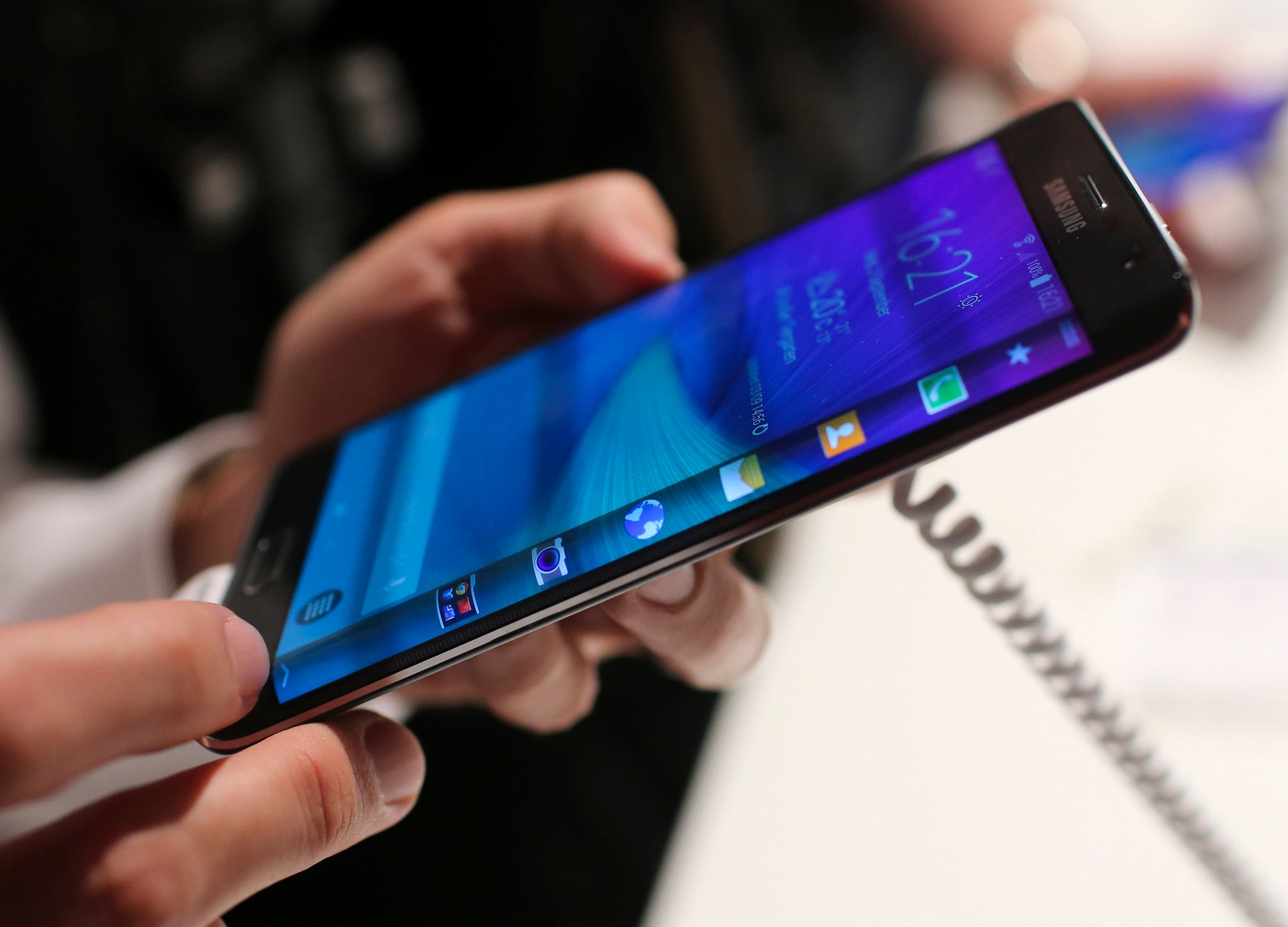 Samsung's Galaxy Note Edge (pictured) is one of the few smartphones that are 4G+ compatible.