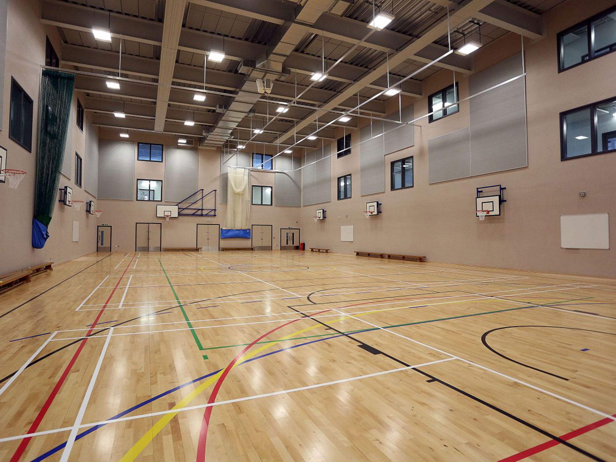 The Sports Hall has been installed as part of the new £30m building (Susannah Ireland)