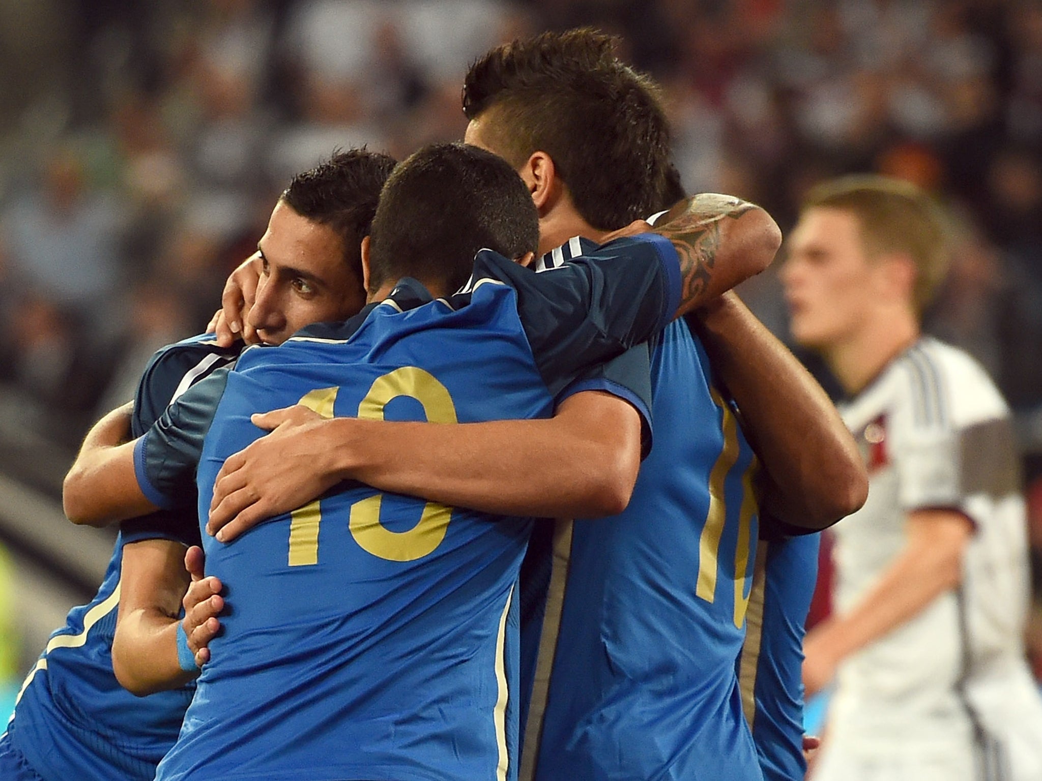 Argentina celebrate during their win over Germany