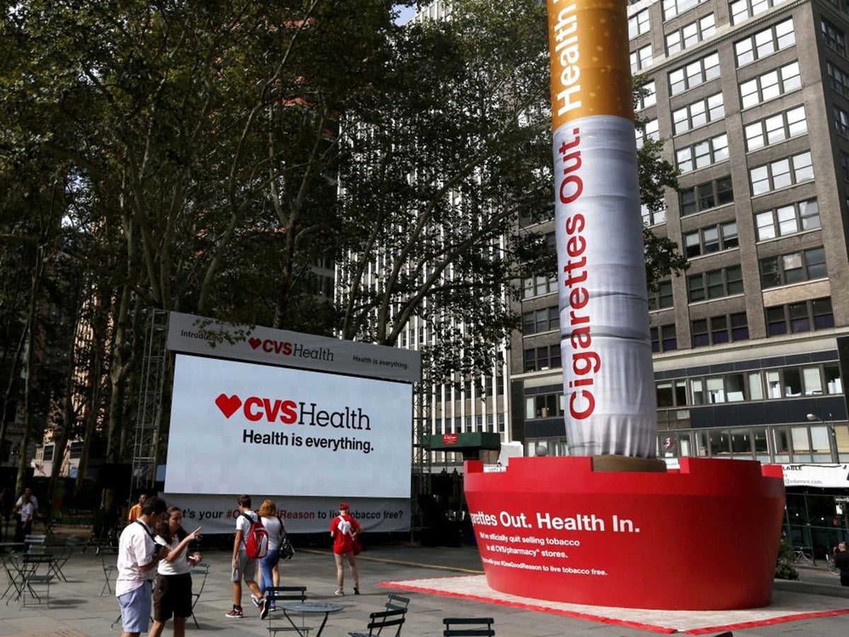 CVS pharmacy chain stops selling tobacco in its 7,700 US stores | The  Independent