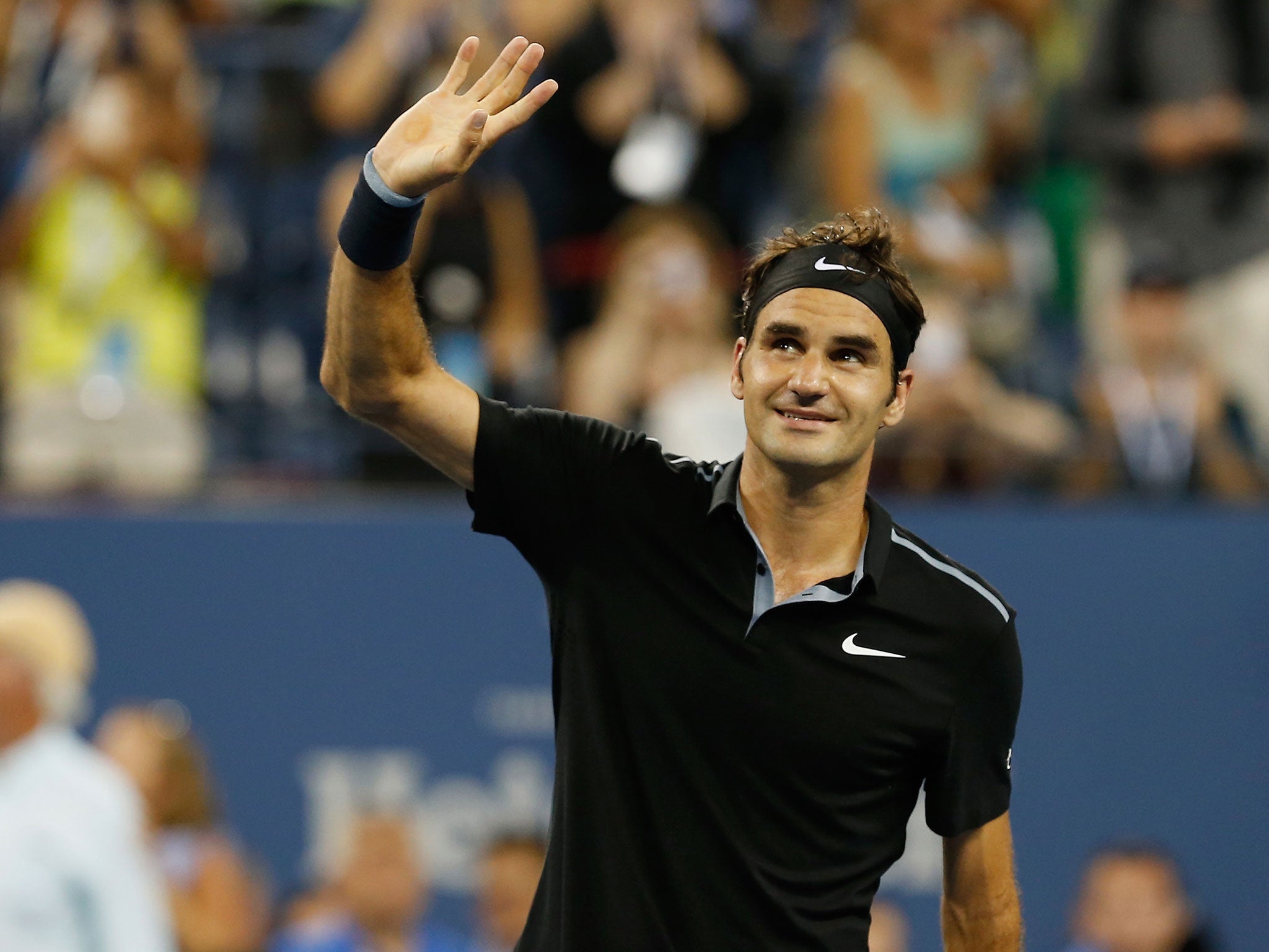 Roger Federer at the 2014 US Open.
