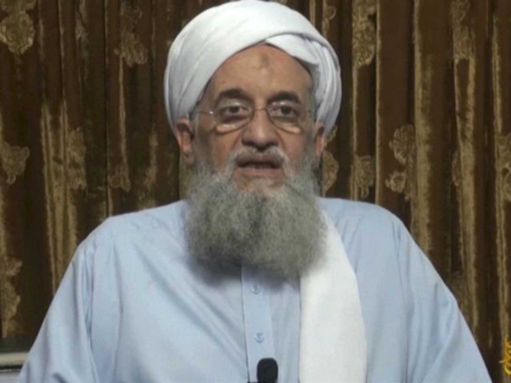 Ayman al-Zawahri, head of al-Qa'ida, delivers a statement in a video which was seen online