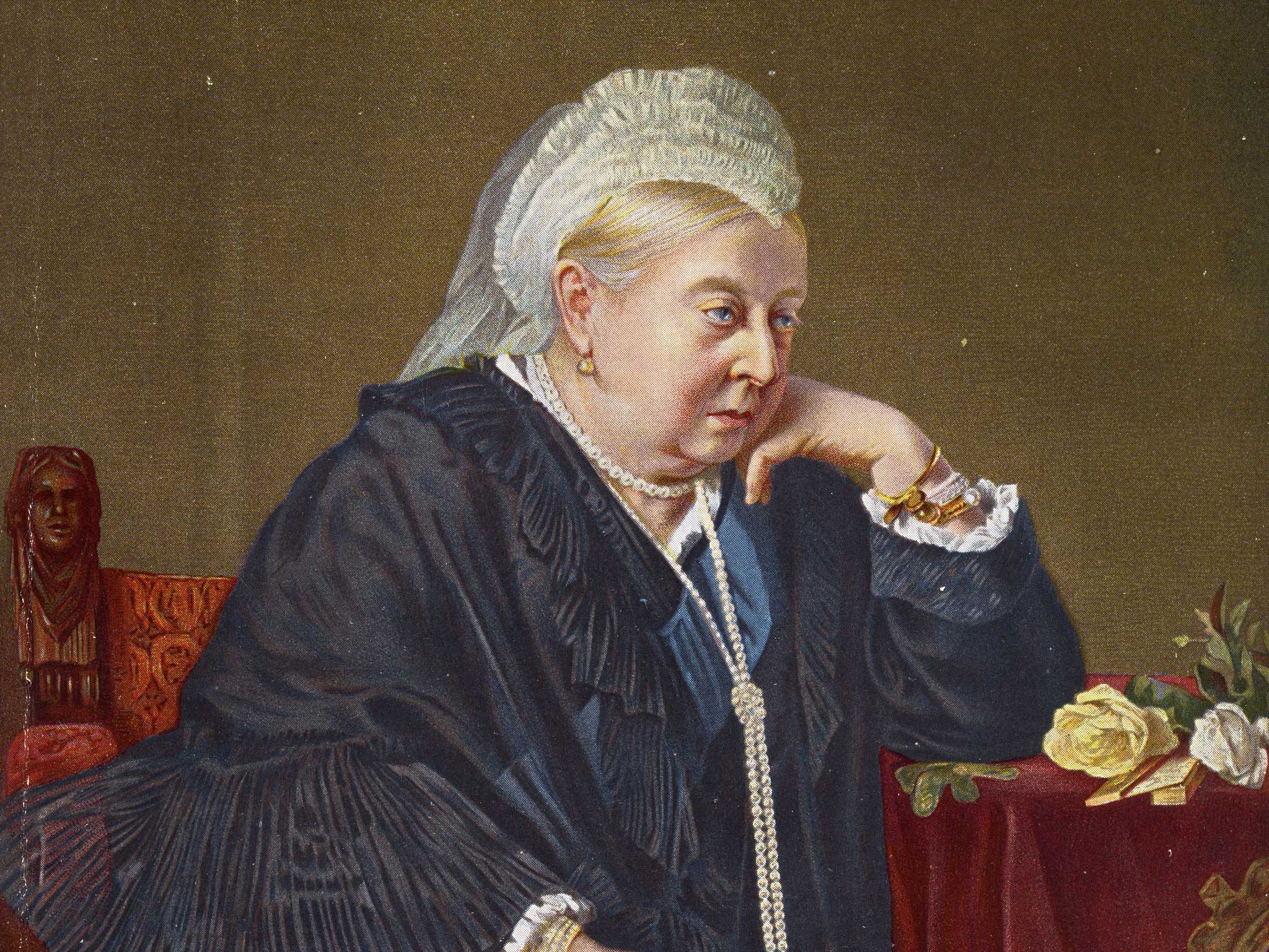 Queen Victoria in 1899 in a painting by Baron Von Angeli