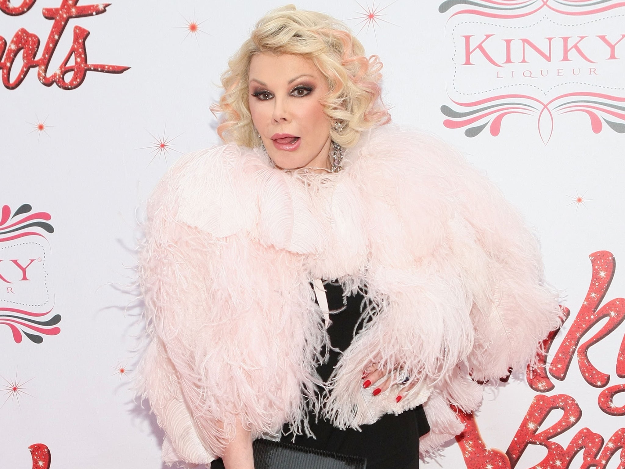 Joan Rivers attends the Media Opening for Kinky Boots on Broadway, 'KinkyBway', at the Al Hirschfeld Theatre on 4 April 2013 in New York City