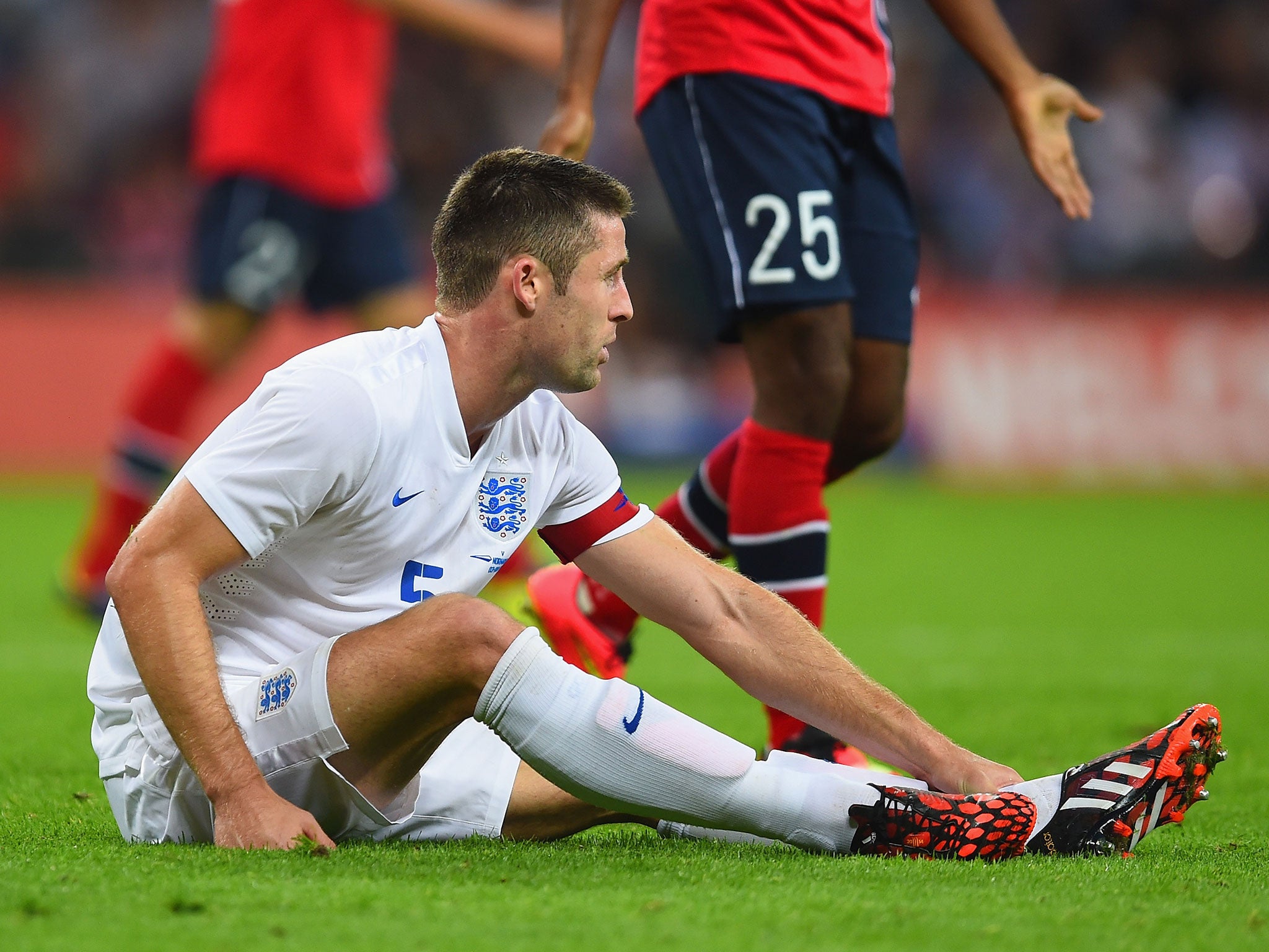 Gary Cahill sat out England's training session on Friday morning