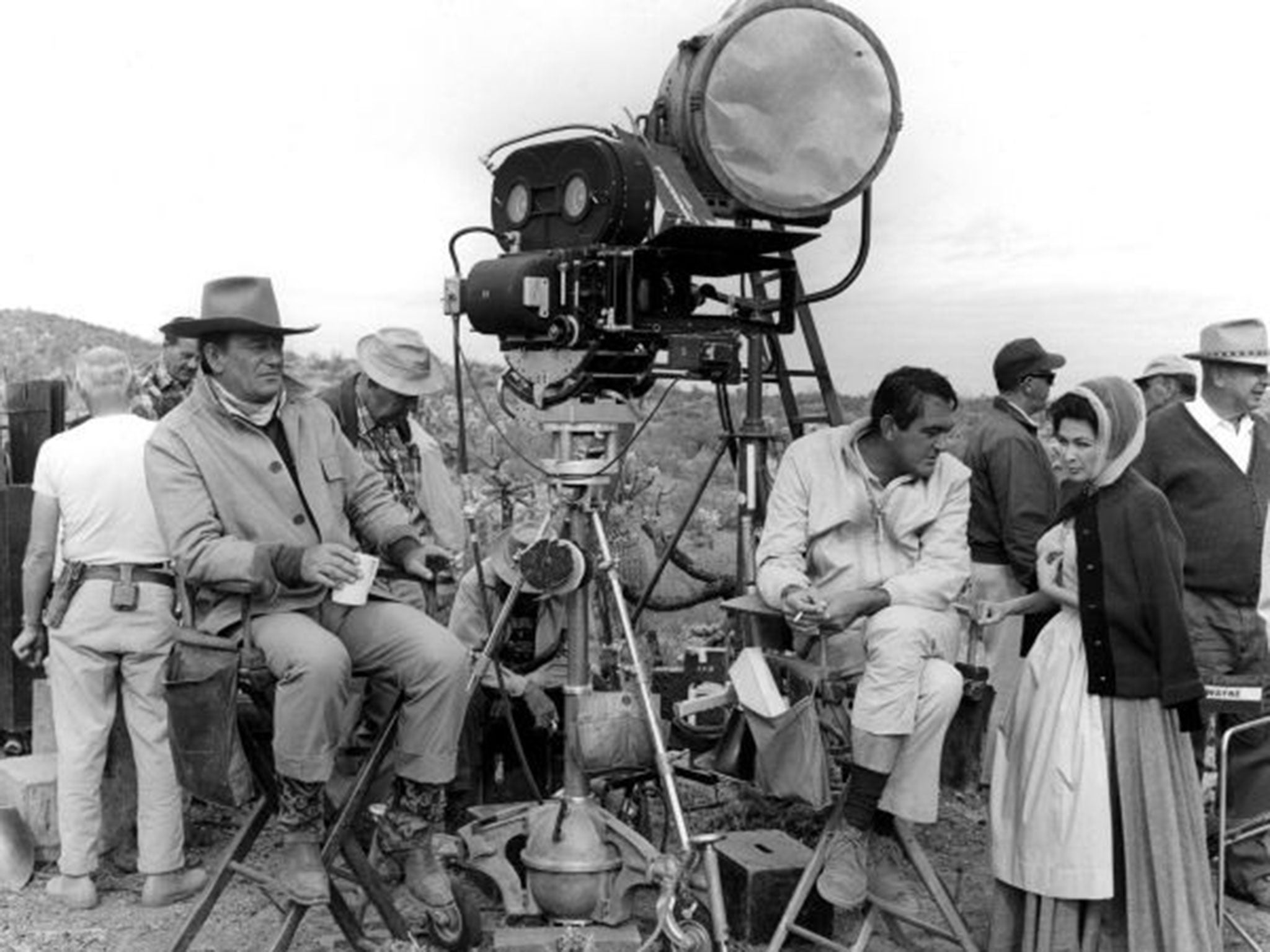 McLaglen, right, with John Wayne on the set of their 1963 film 'McLintock!'; Wayne helped him up the directorial ladder