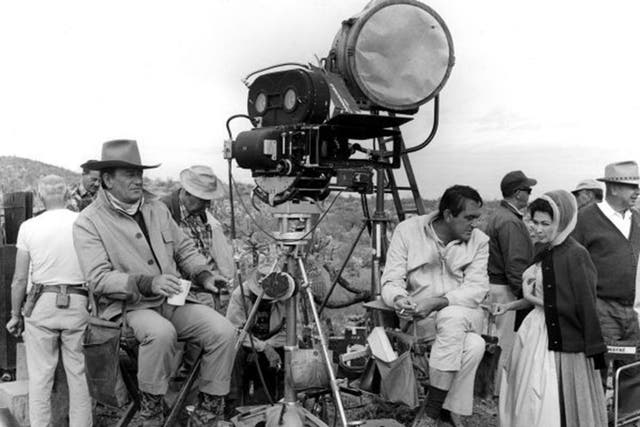 McLaglen, right, with John Wayne on the set of their 1963 film 'McLintock!'; Wayne helped him up the directorial ladder