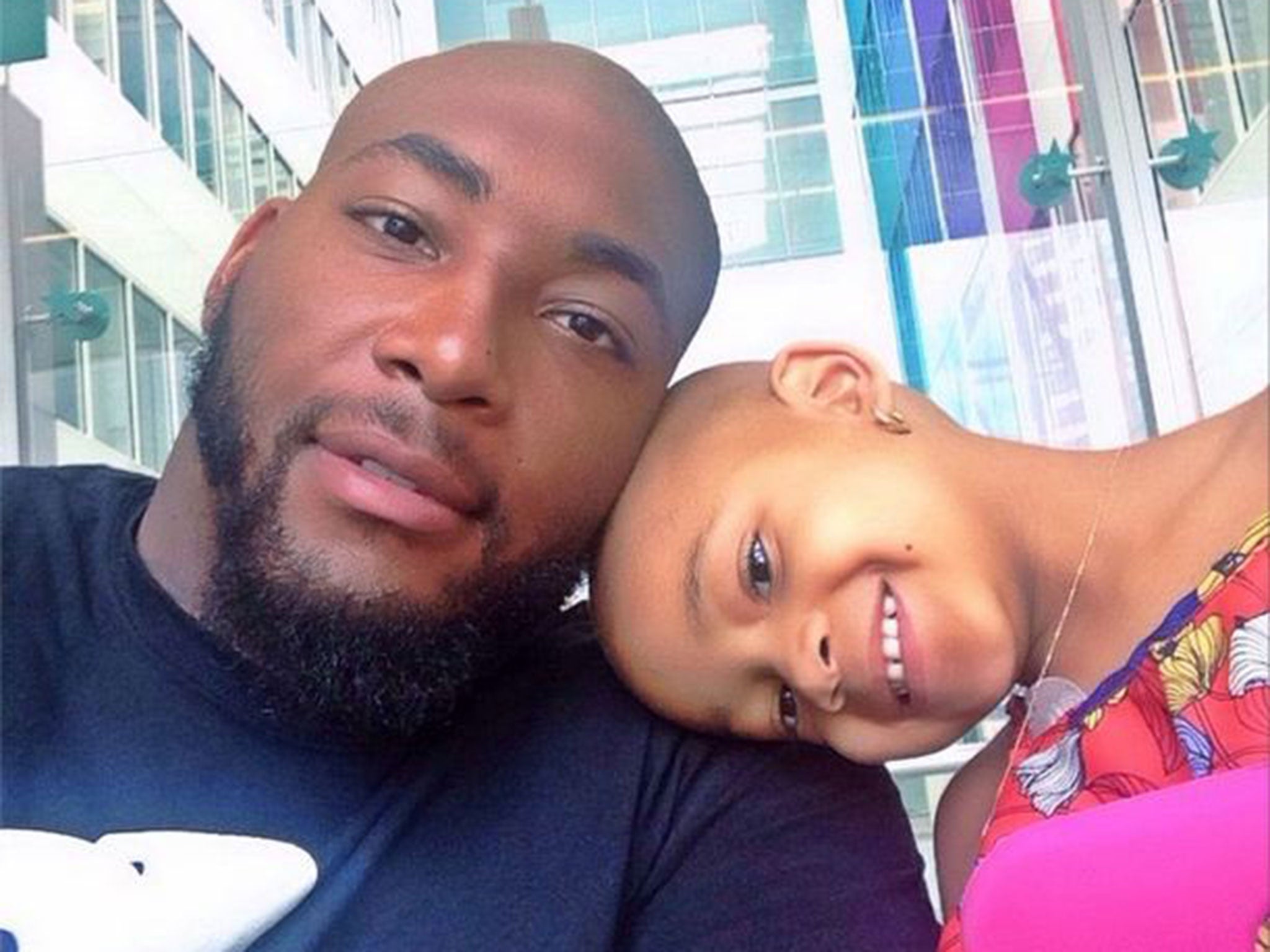 Cincinnati Bengals defensive tackle Devon Still with his daughter Leah