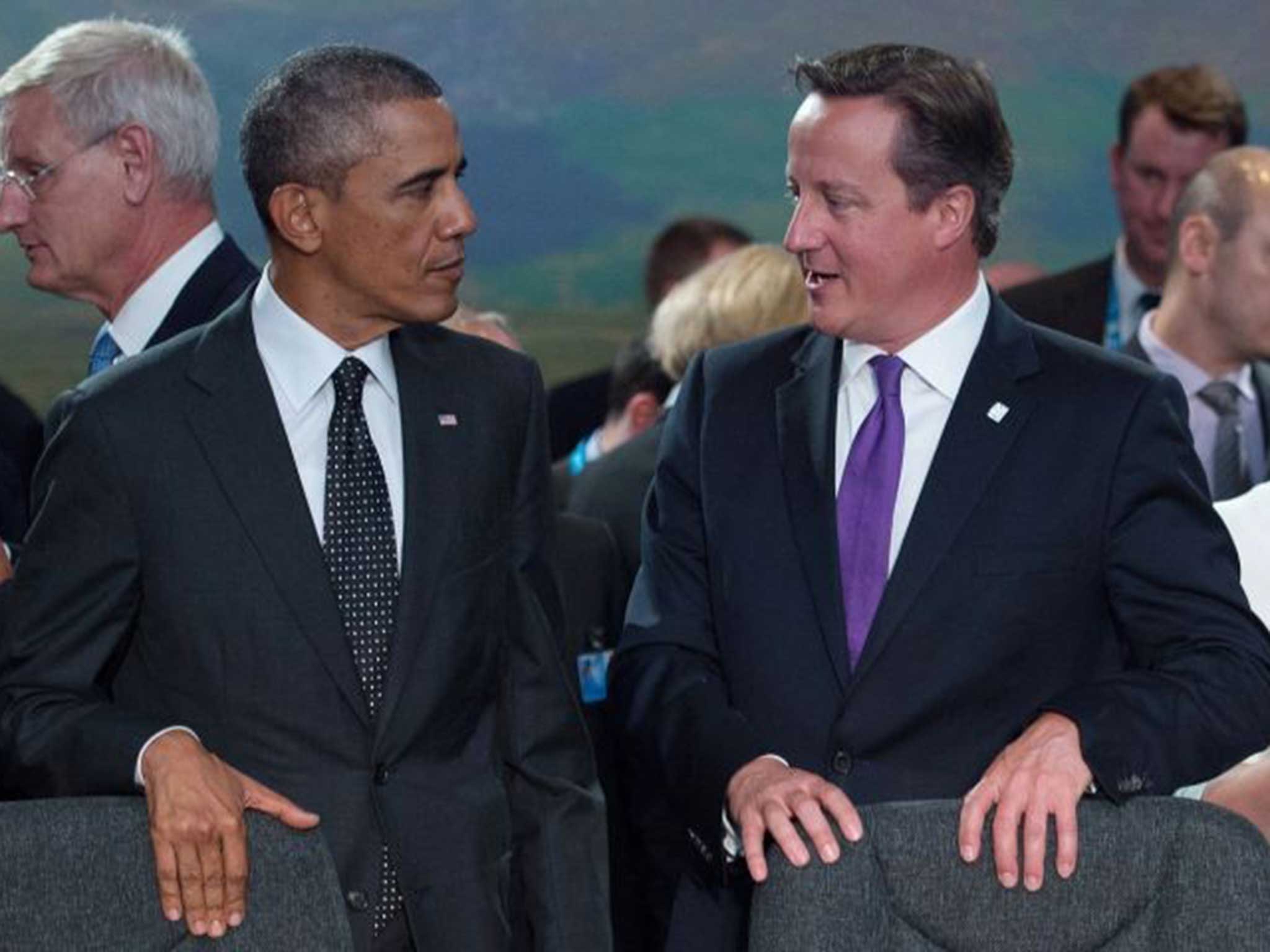 Crystal clear? Barack Obama with David Cameron at the Nato summit last week