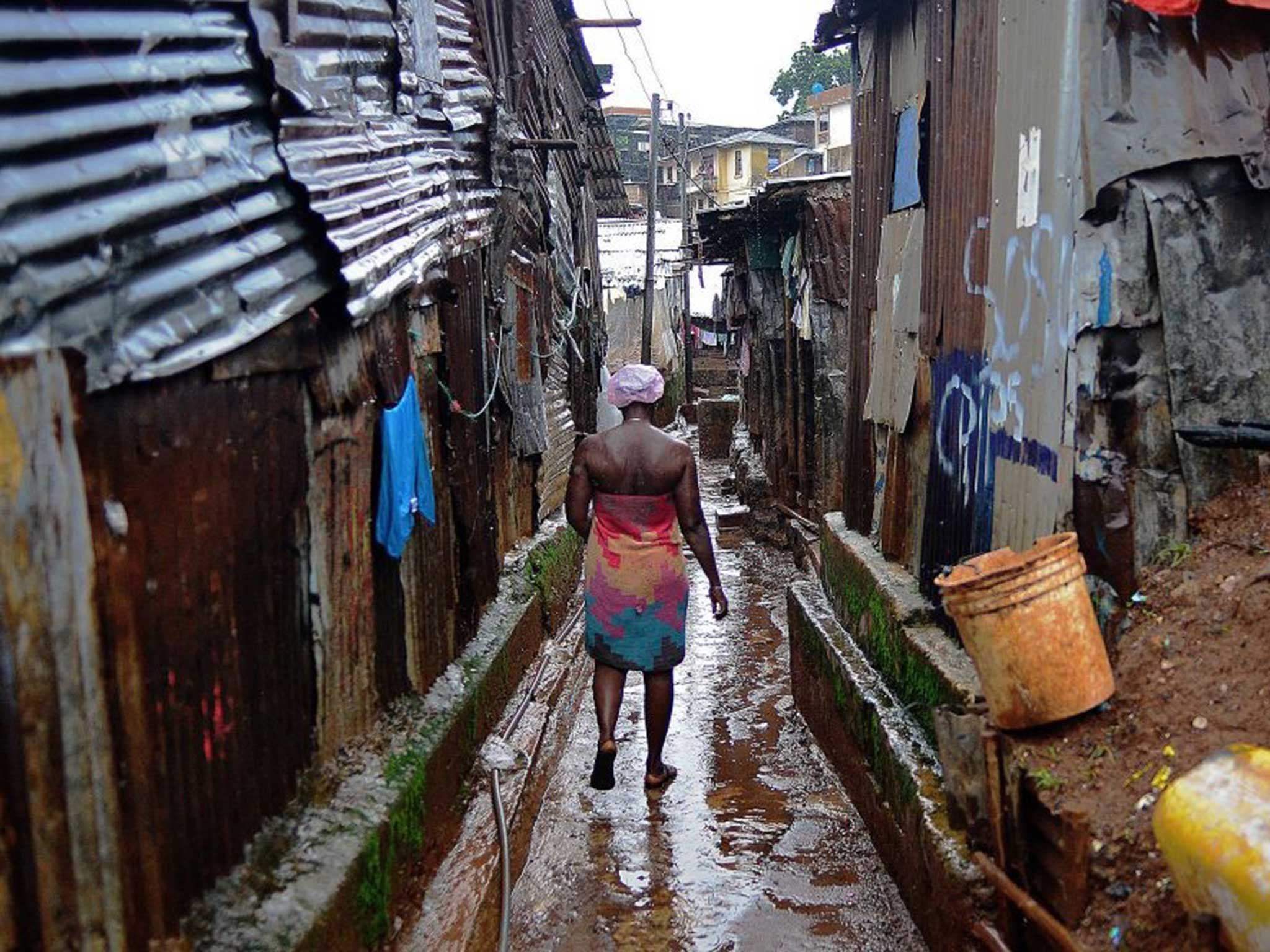 A slum in Freetown, the capital of Sierra Leone, where as of Friday there were 491 recorded Ebola deaths