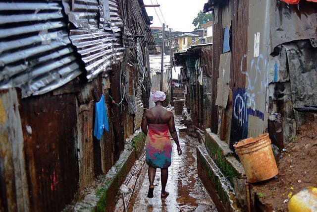A slum in Freetown, the capital of Sierra Leone, where as of Friday there were 491 recorded Ebola deaths