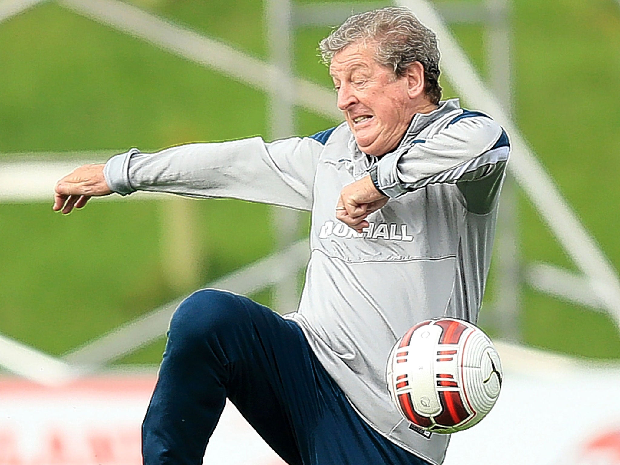 Roy Hodgson shows off his close control at St George’s Park