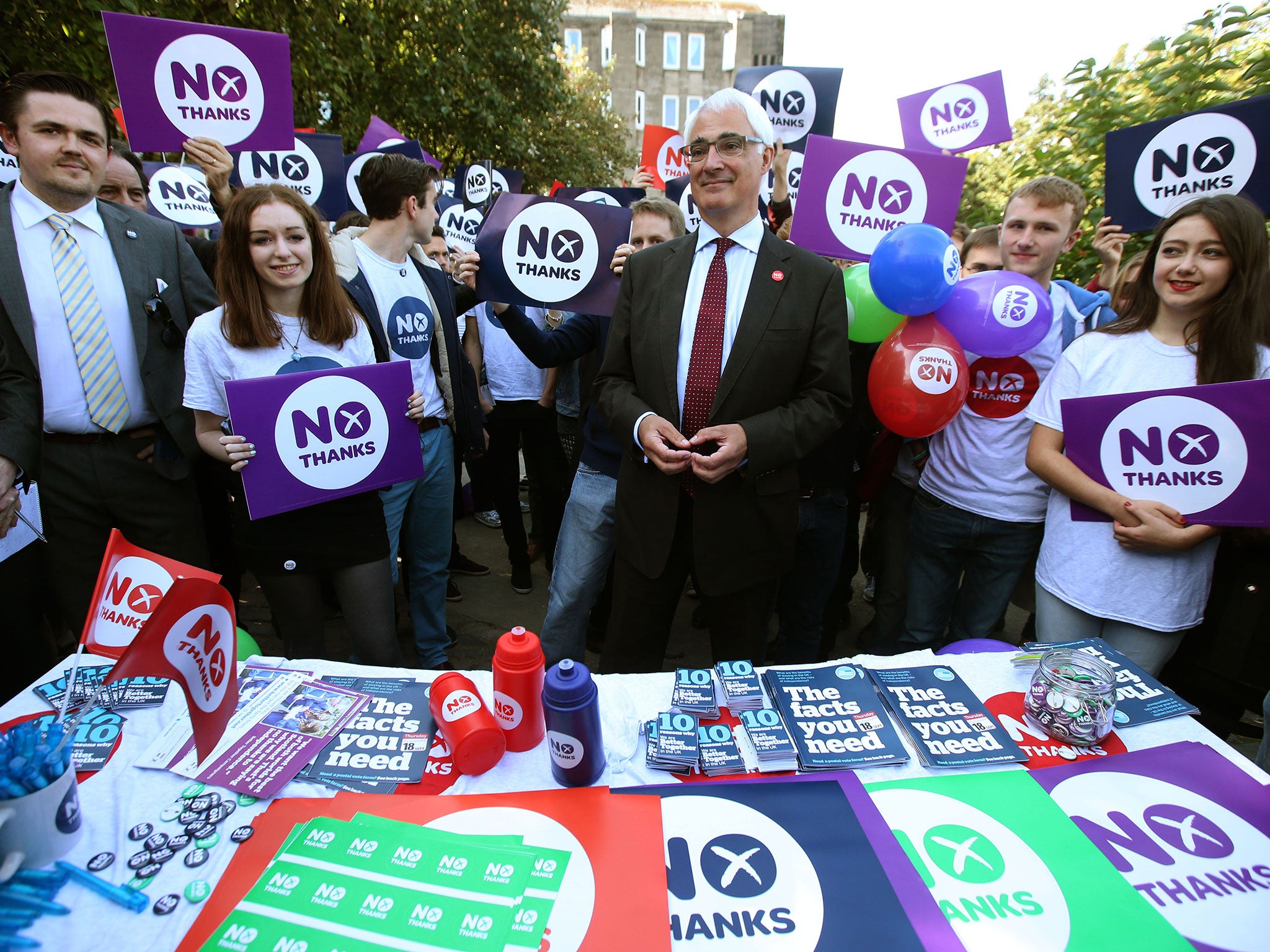 The Better Together leader Alistair Darling campaigning in Edinburgh, where he met voters and set out his case for a No Vote in the Scottish Referendum