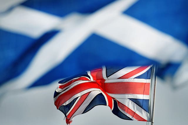 The Union and Saltire flags