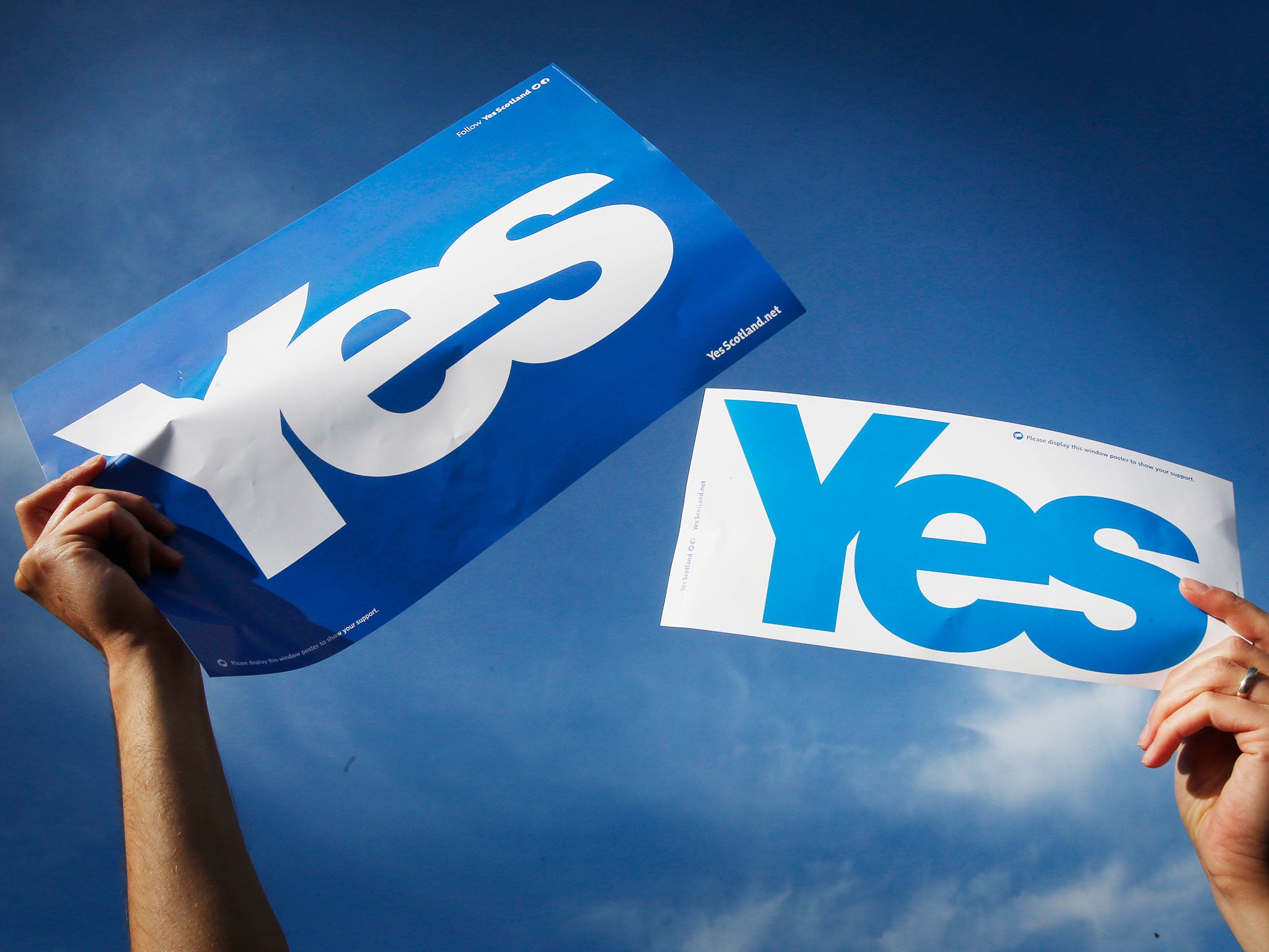 Yes campaign material as the campaign ahead of the Scottish independence referendum continues
