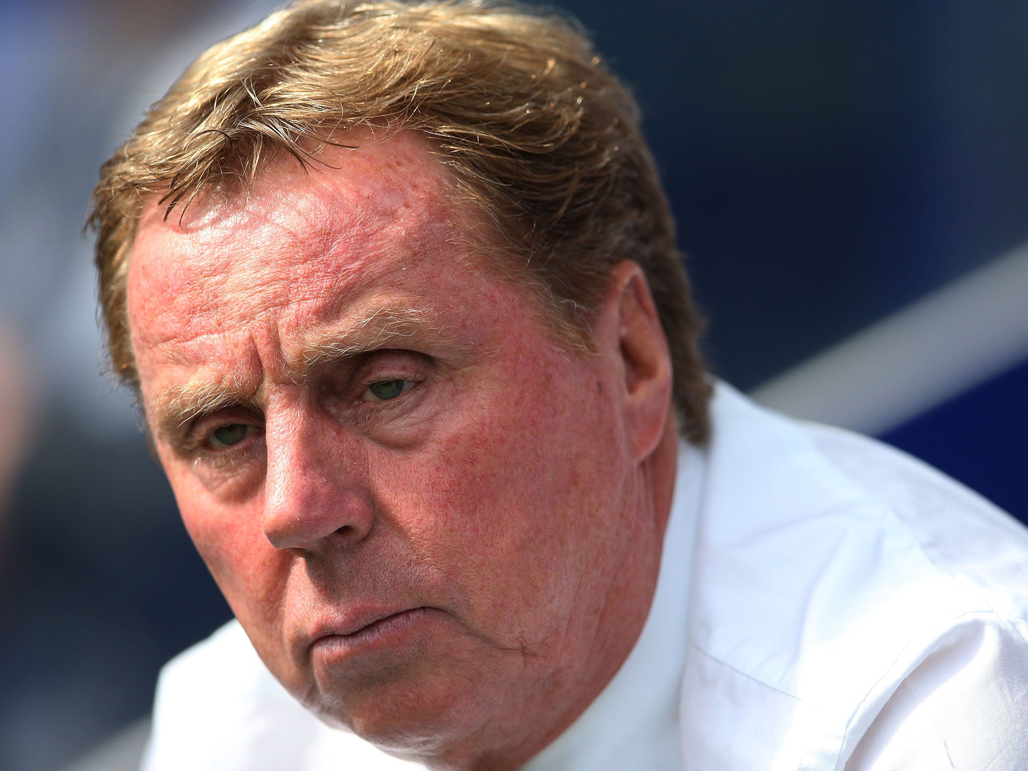 Harry Redknapp looks on from the dugout
