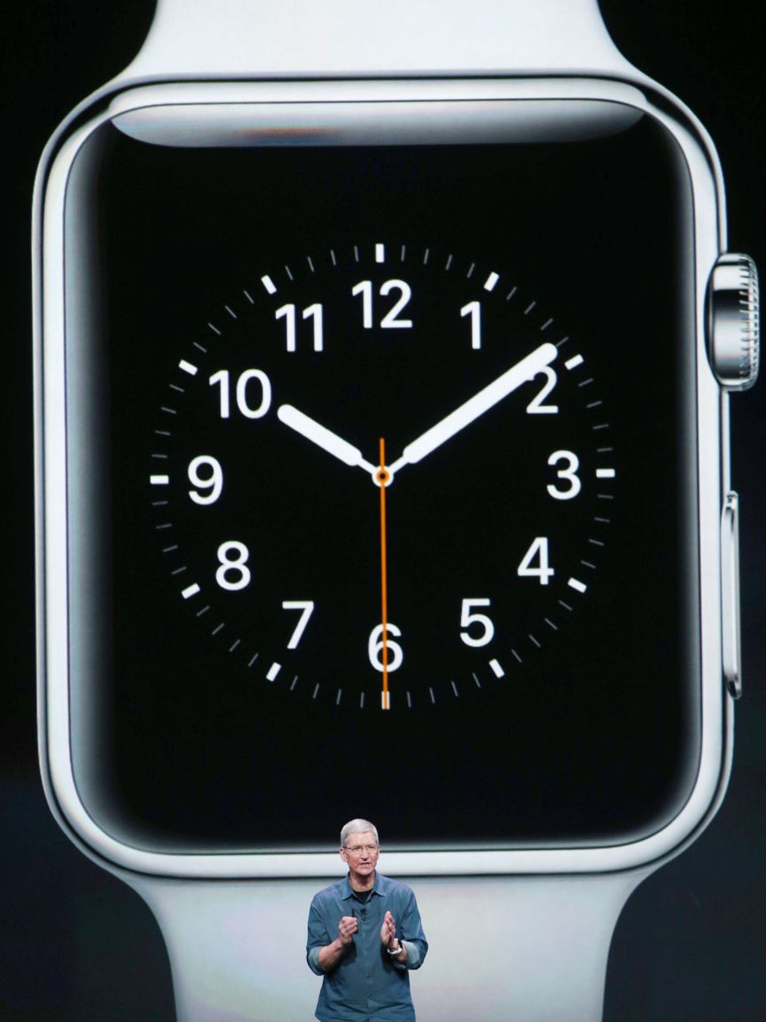 Apple CEO Tim Cook announces the Apple Watch 