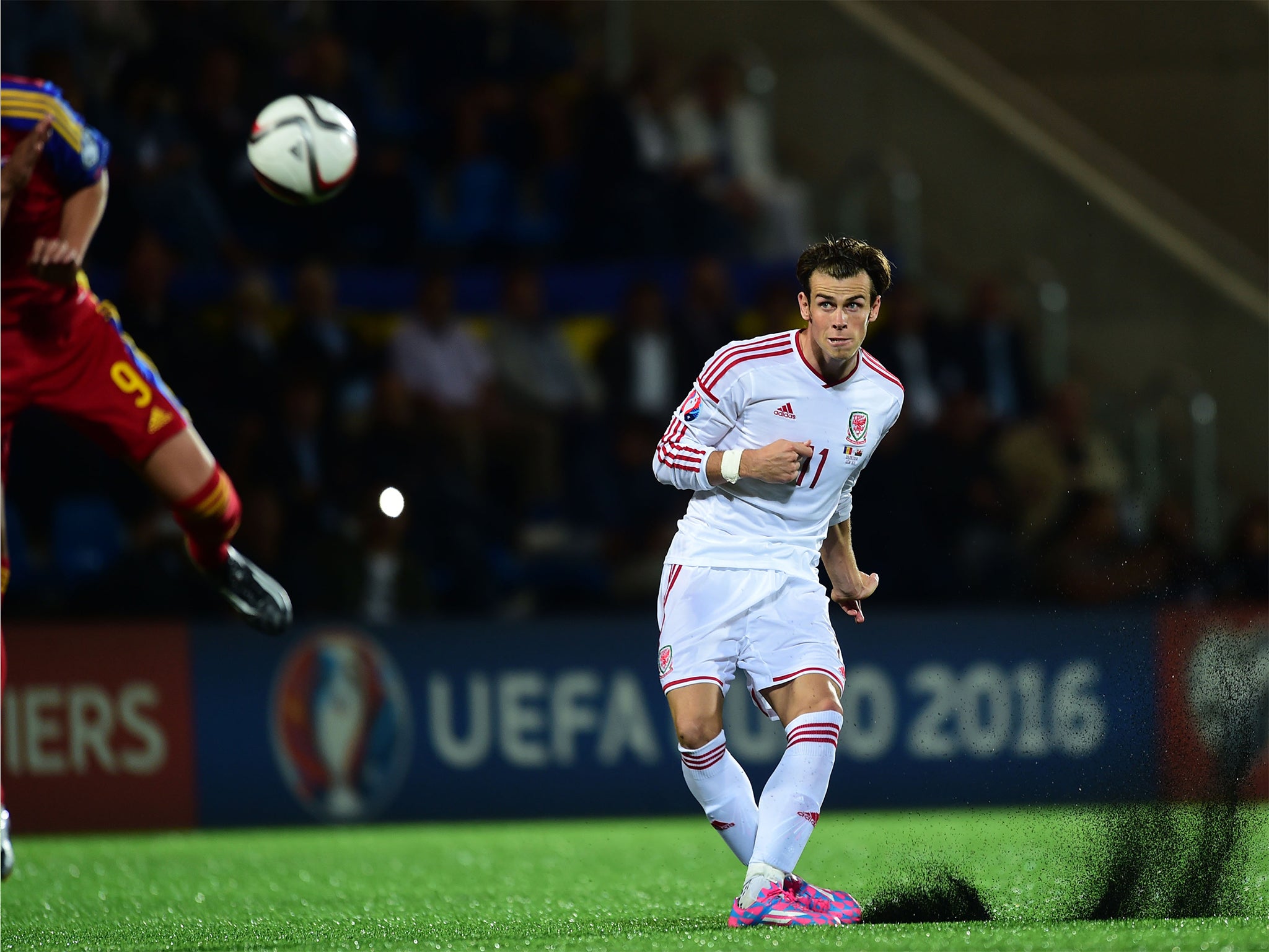 Gareth Bale scores a late winner for Wales from a free-kick on the controversial artificial surface in Andorra 