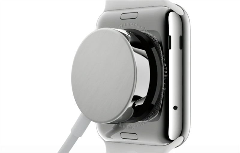 The watch will charge using the same Magsafe technology used in the company's laptops.