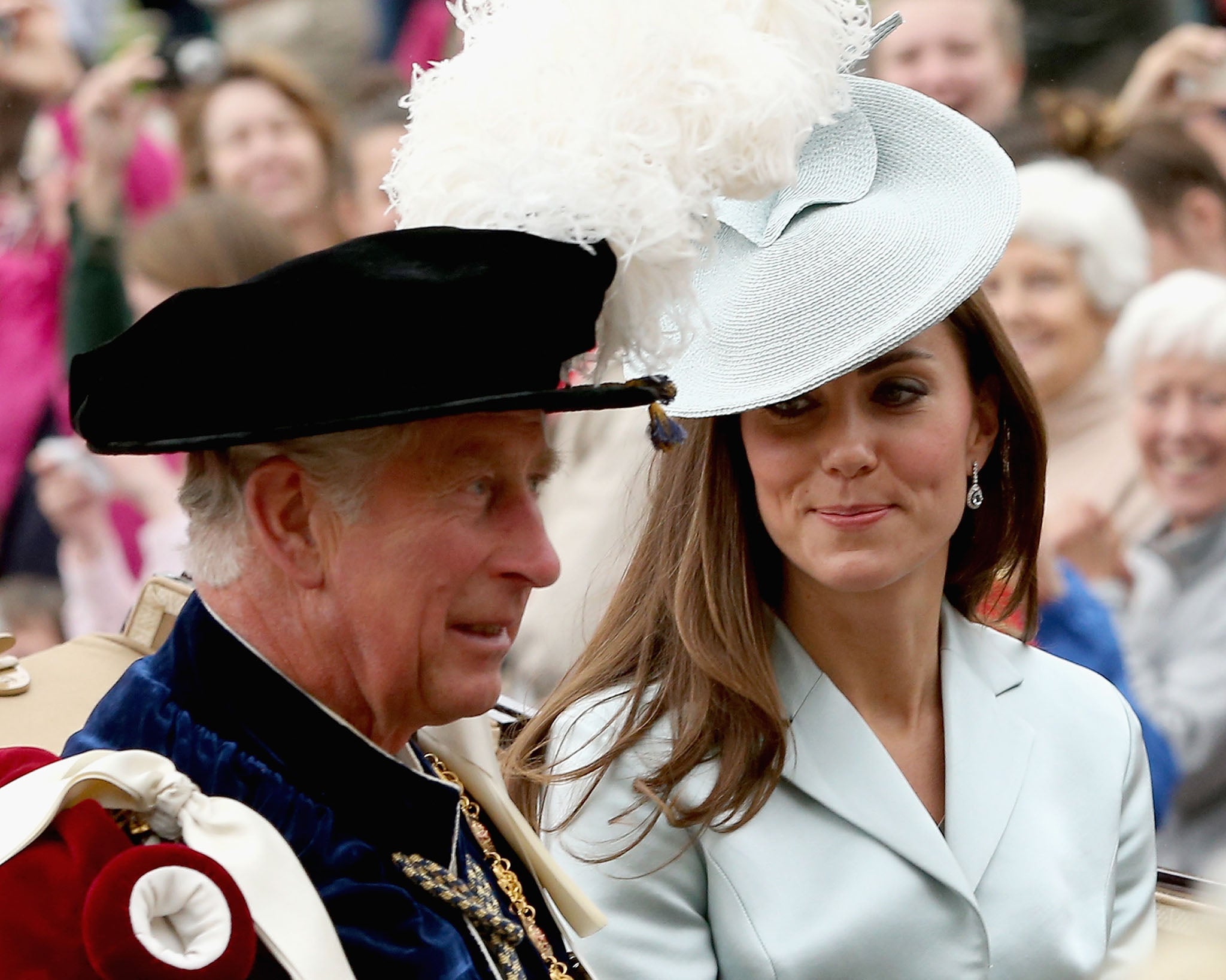 Prince Charles and the Duchess of Cambridge at The Order Of The Garter Service in June 2014