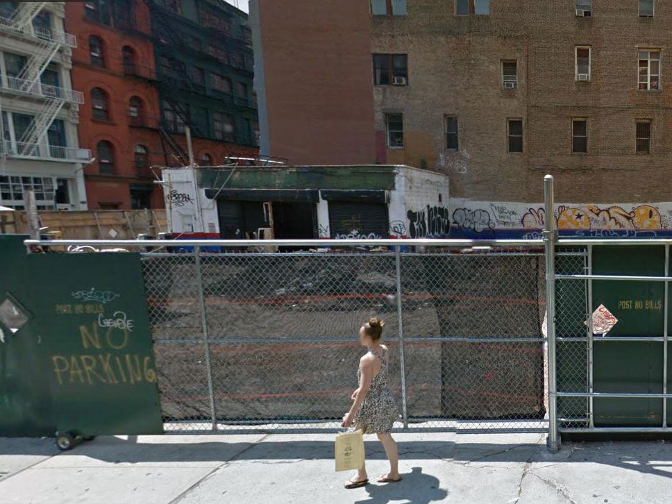 The site of the 42 Crosby development in New York, which used to be a car park