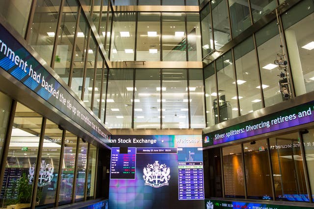 A general view inside the London Stock Exchange.
