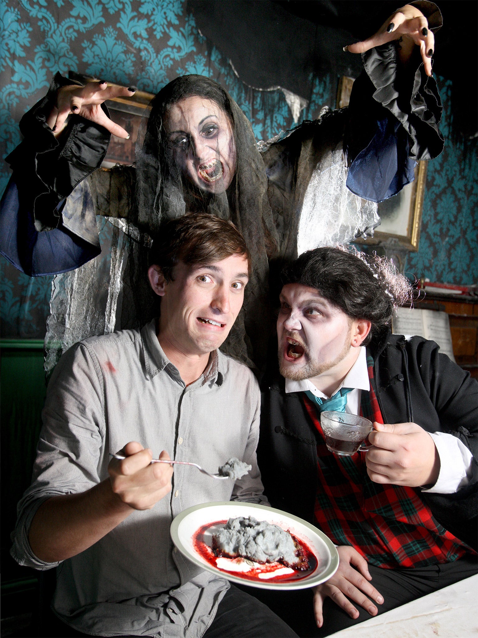 Writer Oscar Quine, in the dining room, with The Master and The Black Widow Bride