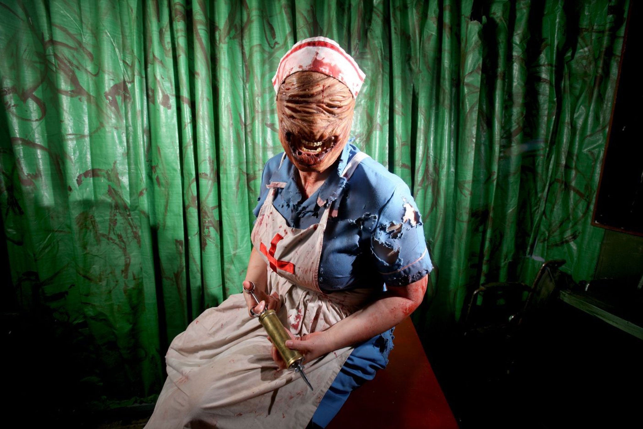 Terrifying bedside manner: A mute nurse (Lorne Campbell /Guzelian)