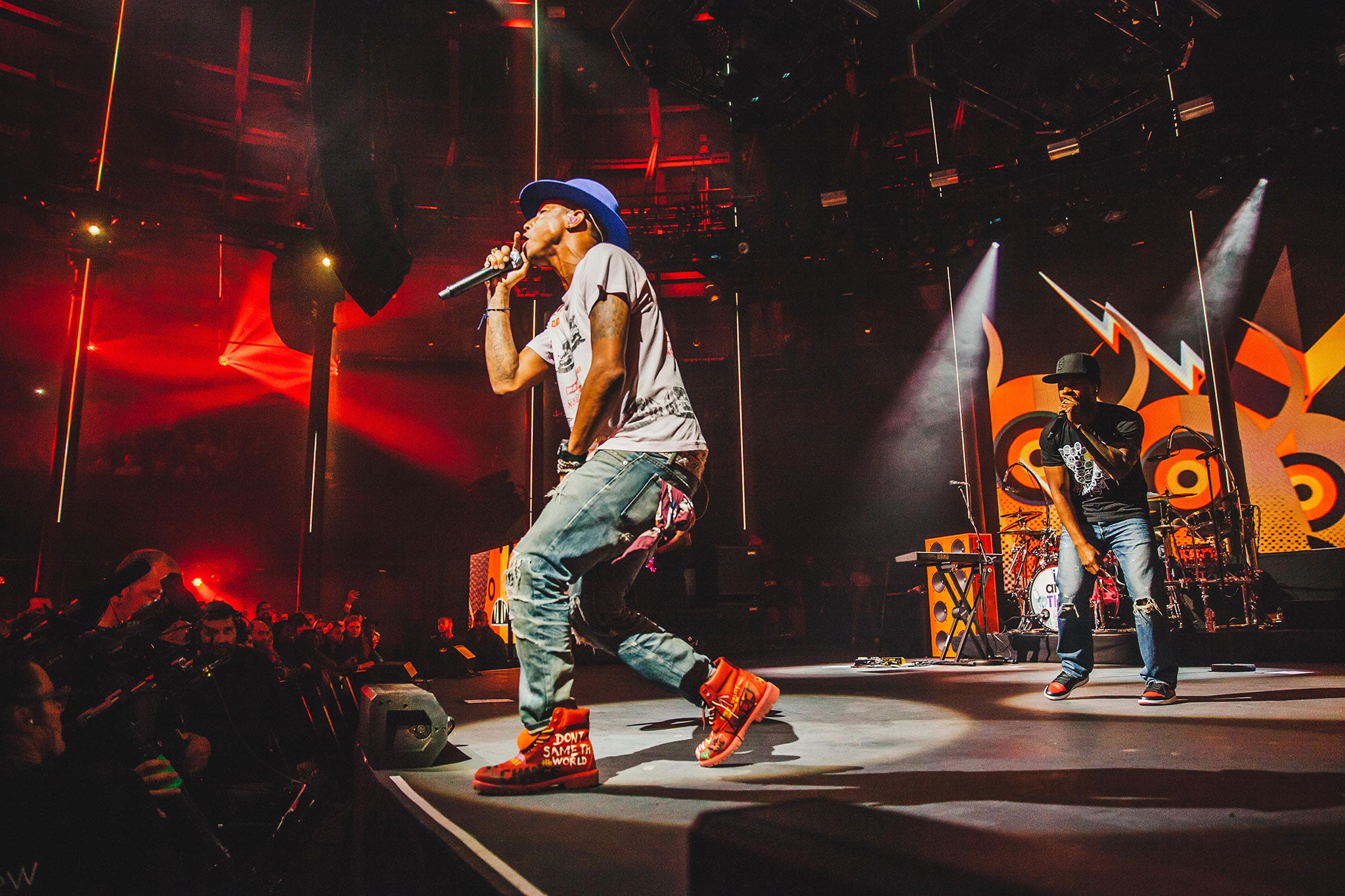 Pharrell Williams performs at The Roundhouse as part of this year's iTunes Festival