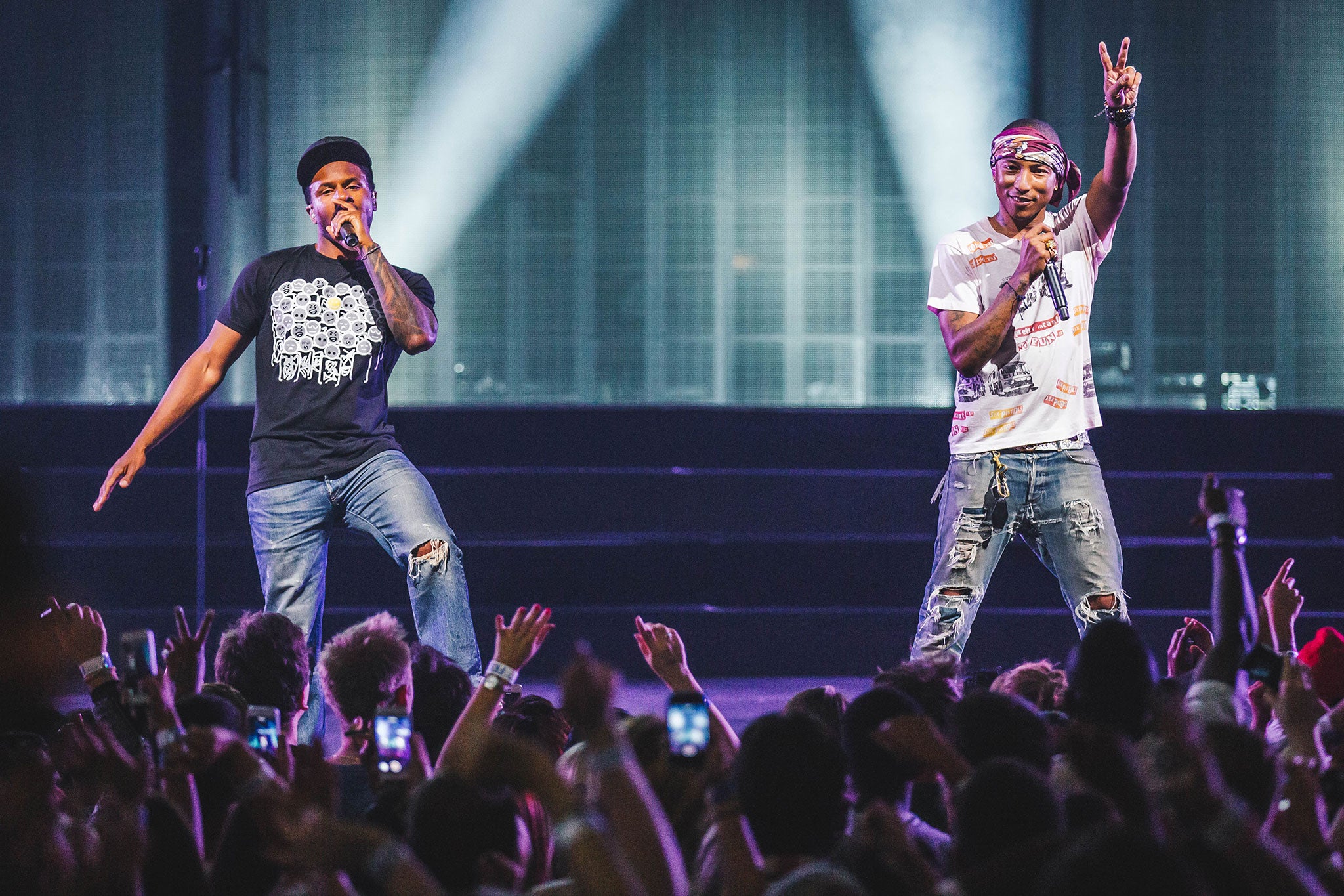 N.E.R.D's Shay joins Pharrell Williams on stage at the iTunes Festival